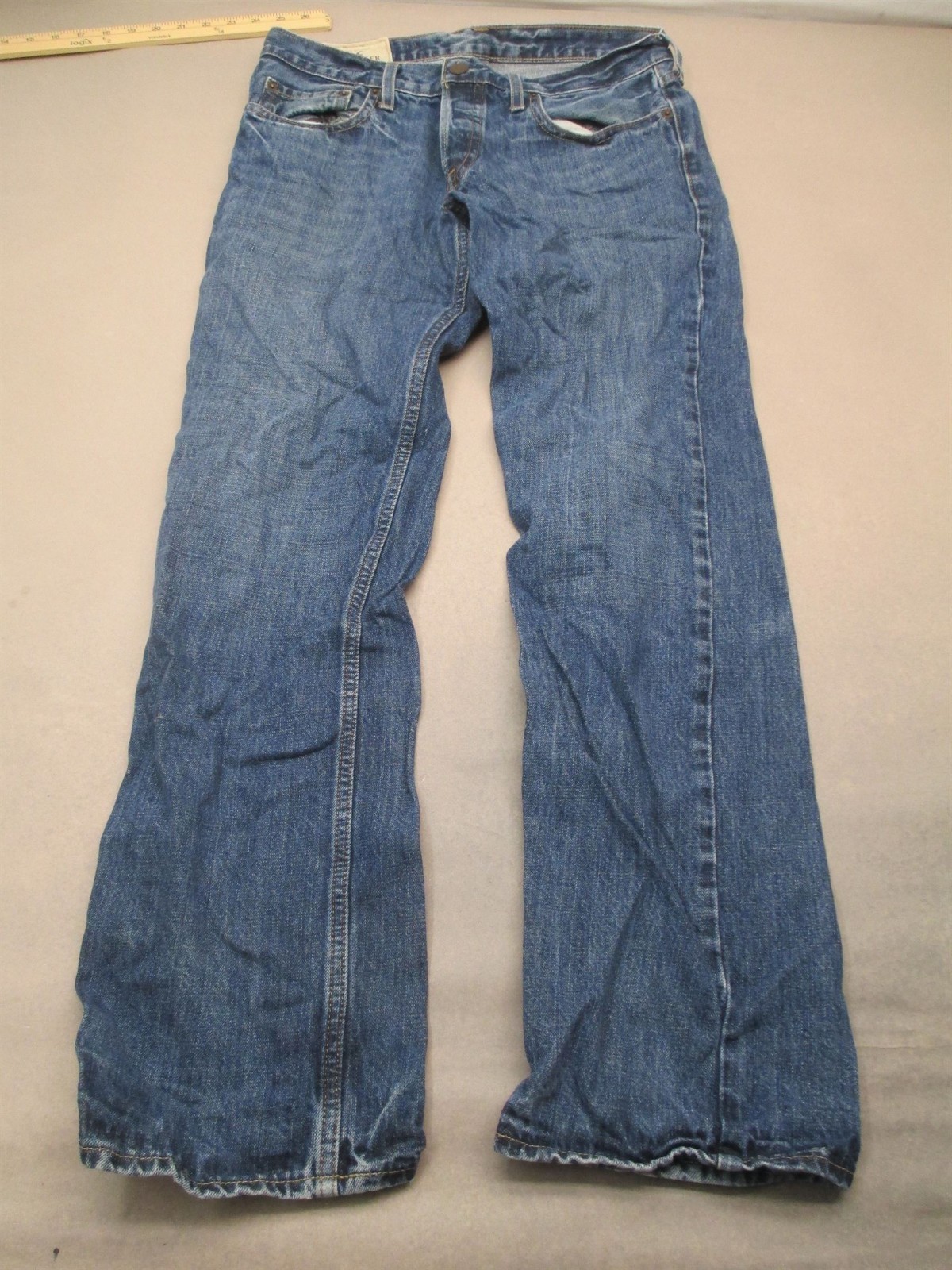Hollister Size 32×32 Mens Blue 100% Cotton Pockets Casual Bootcut Jeans 959