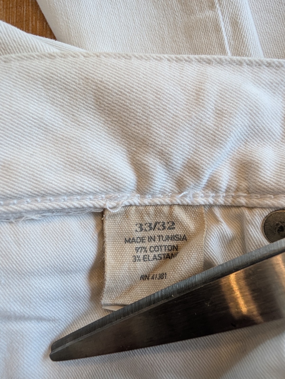 RALPH LAUREN POLO Men’s Dungarees White Denim Size 33/32 97% Cotton 3% Elastane