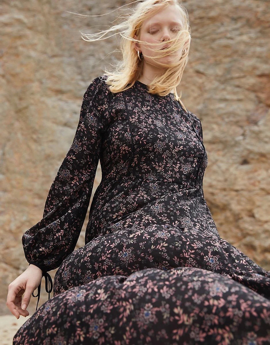 Christy Dawn Tallulah Tie-Back Midi Dress Wildblooms Floral Size XS