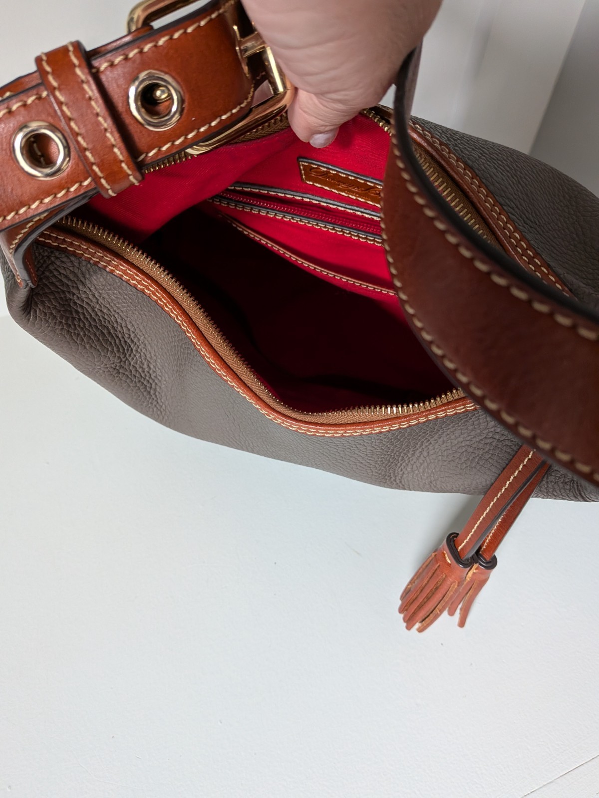 Dooney & Bourke Authentic Pebble Hobo Shoulder Handbag Bag – Black