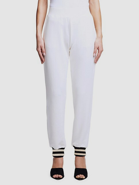 $220 L’Agence Women’s White Moss Jogger Sweatpants Size S
