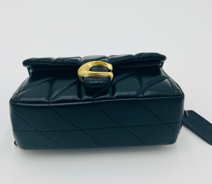 Coach Tabby 20 Black Pillow Quilted Leather Shoulder Crossbody Bag Women Purse