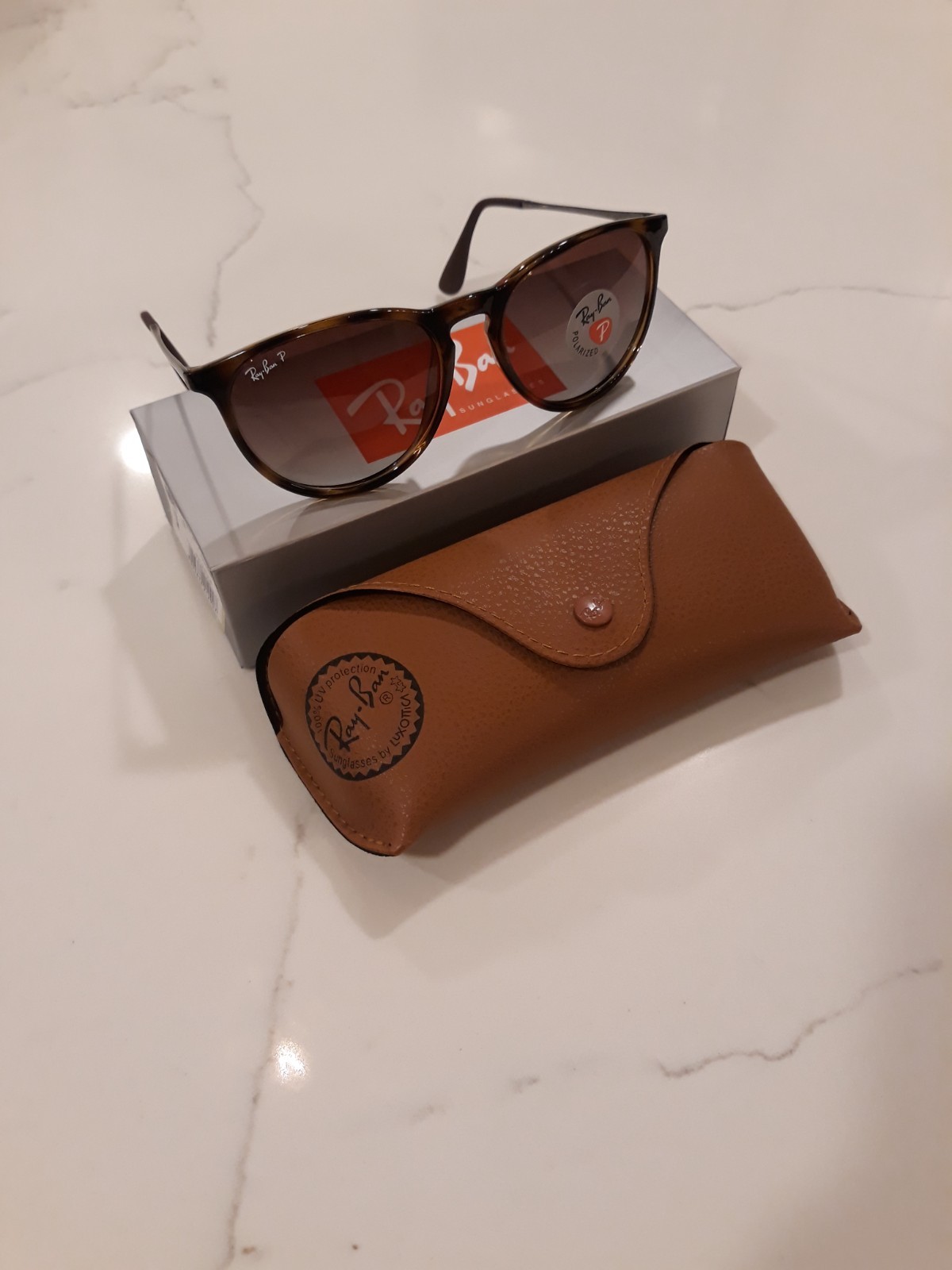 Ray-Ban RB4171 ERIKA 710/T5 Tortoise Gradient Brown Polarized 54mm Sunglasses