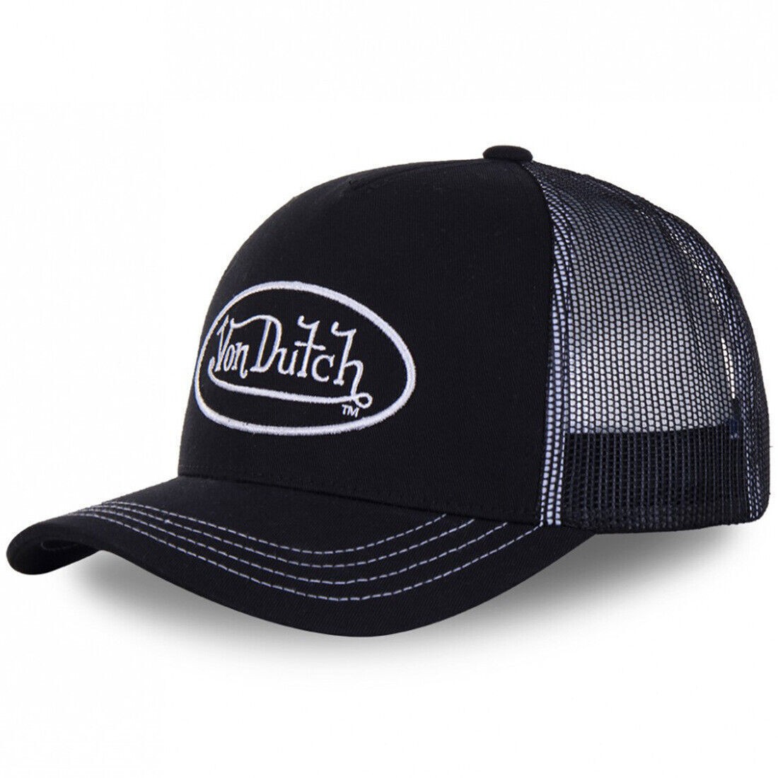 Men VD VON DUTCH Embroidery Adjustable Trucker Hat Breathable Mesh Snapback Cap