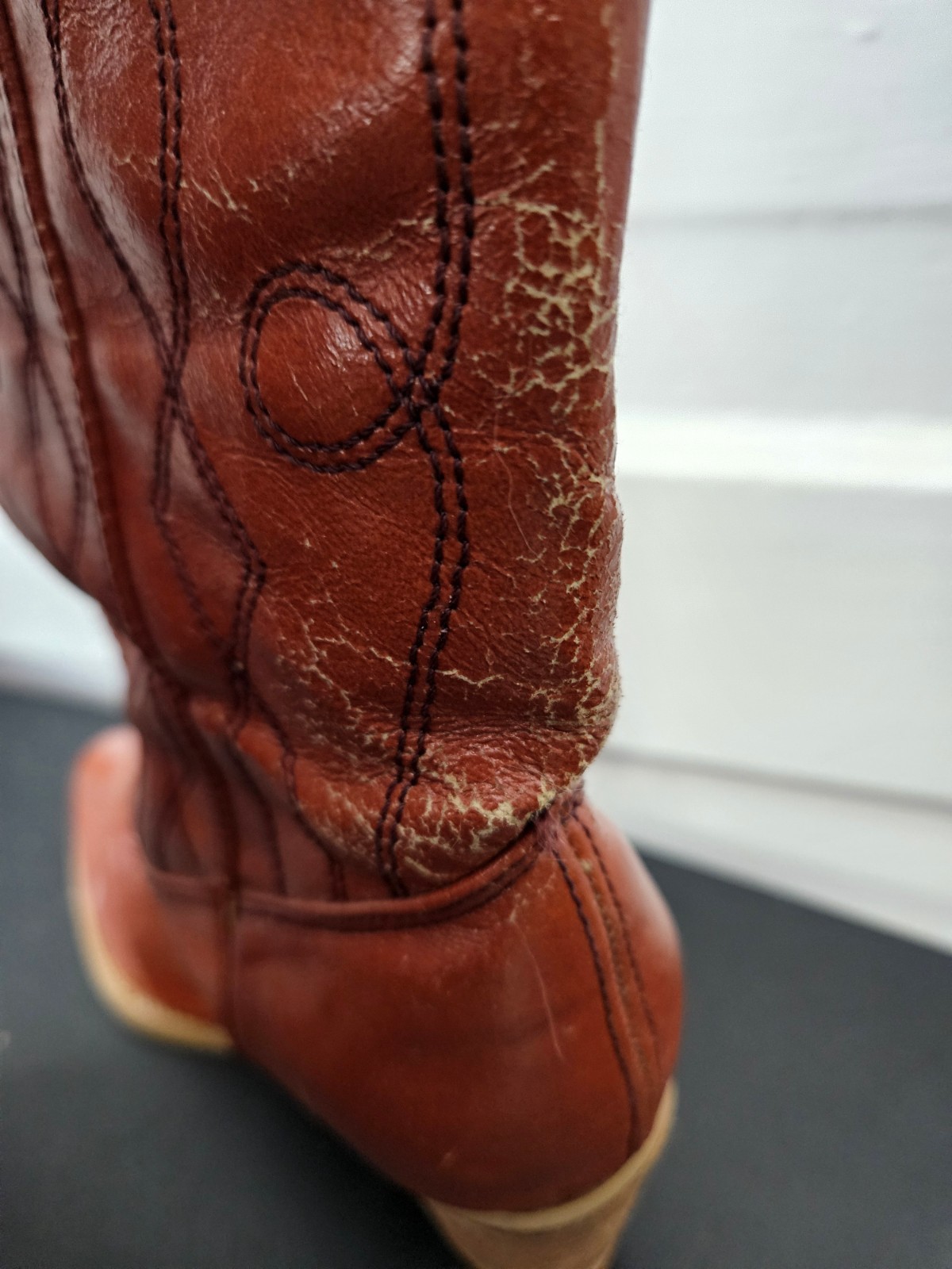 Vintage Man Made Materials Embroidered Cowboy Boots 7.5 Women’s – CRACKING