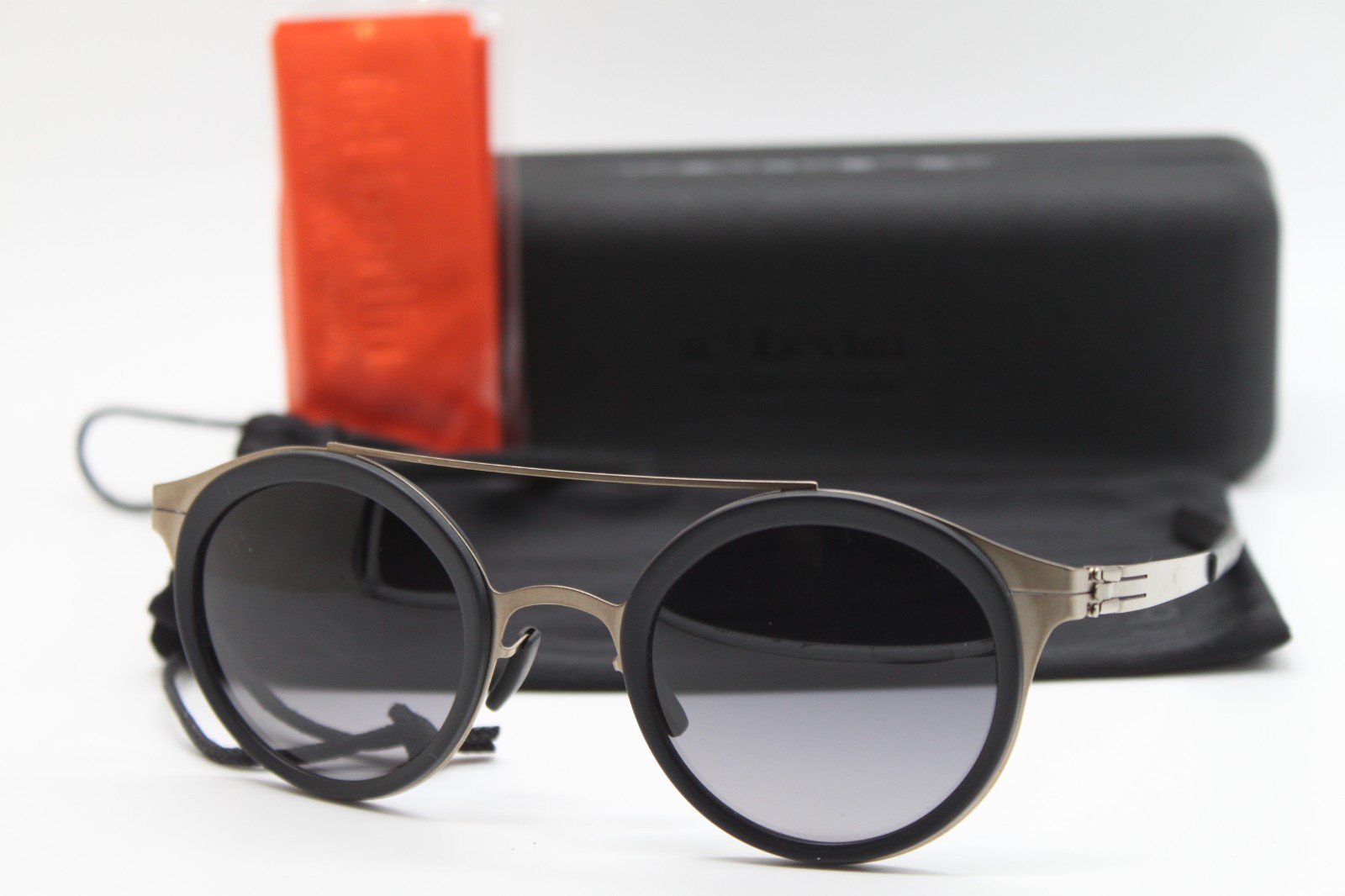 NEW IC! BERLIN MODEL KATHARINA I. BRONZE BLACK AUTHENTIC SUNGLASSES W/CASE 48-26