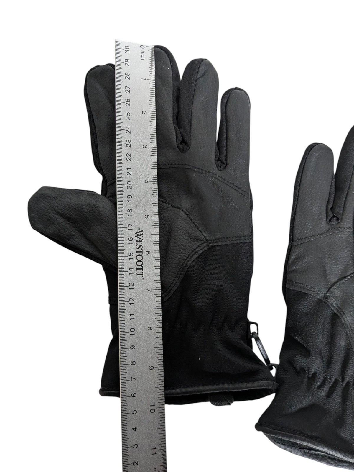 Gander Mountain Gloves Black Mens Large Faux Leather Nylon