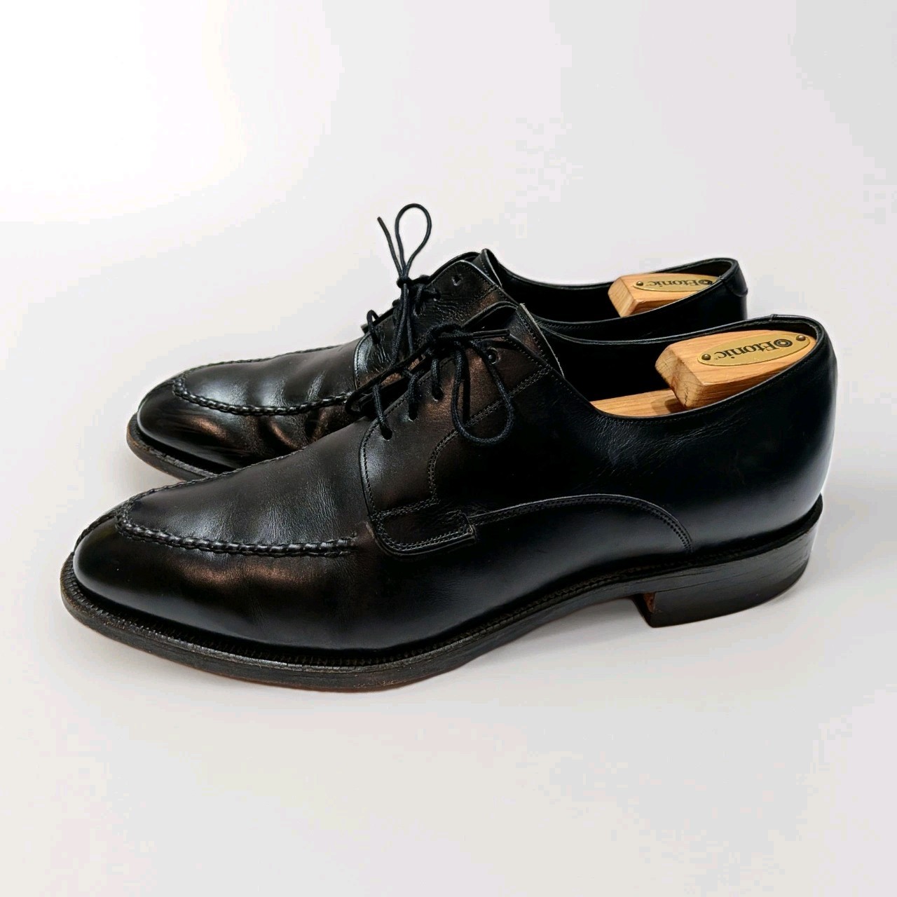 Johnston & Murphy Crown Aristocraft Mens Black Split Toe Oxfords 9 D/B