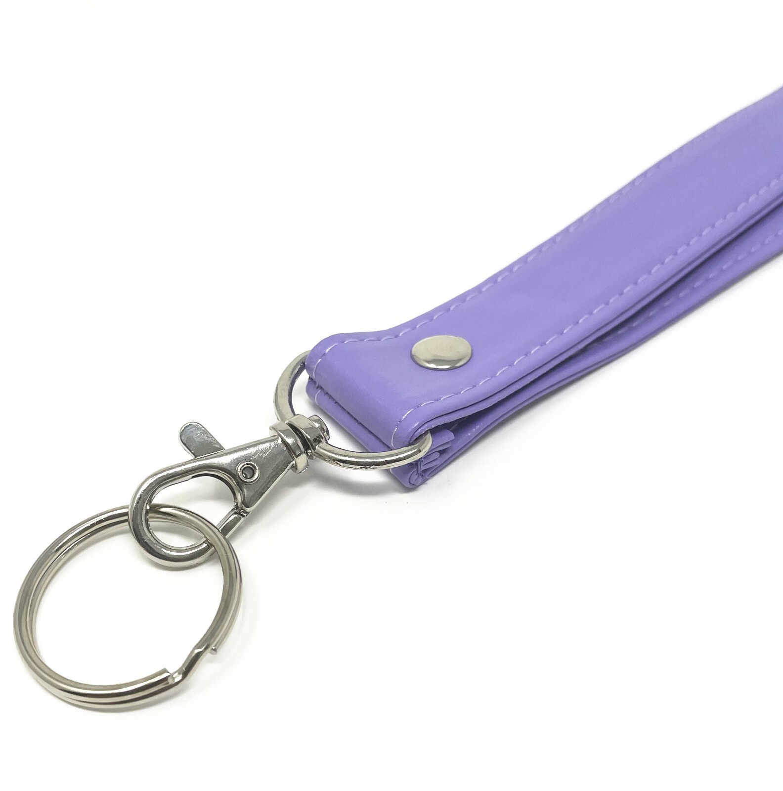 Black, Brown, Lavender Wide Leather Neck Lanyard for key, ID badge holder