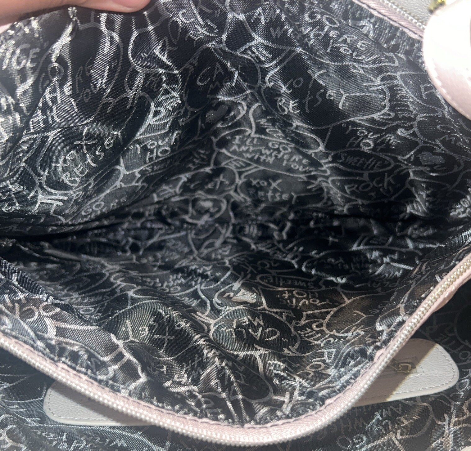 Betsey Johnson Tote Handbag Bakery Floral Big Bow Chain Strap Accent Logo Spring