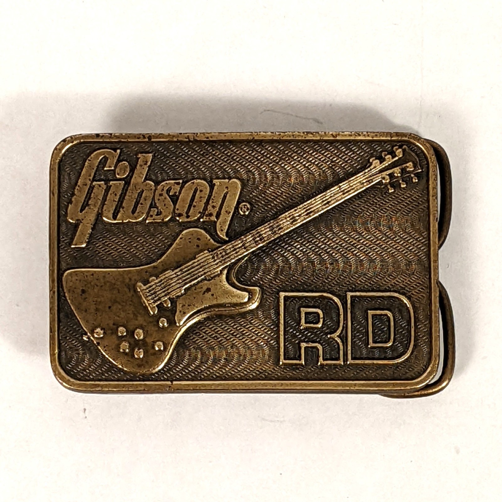 VINTAGE GIBSON RD NORLIN ERA BRASS BELT BUCKLE 1970s Music – Guitars of Quality