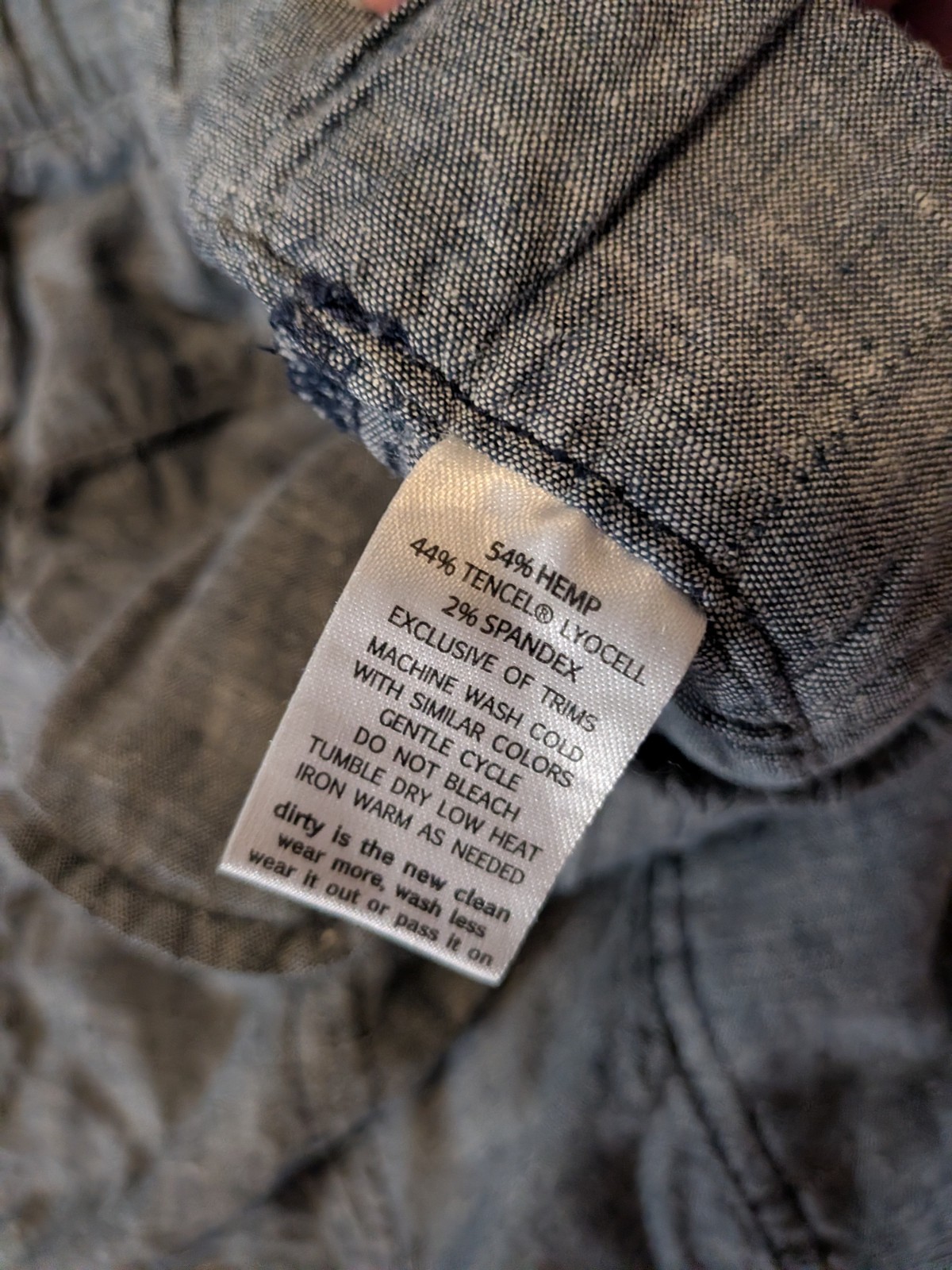 Toad & Co Women’s Tara Hemp Lyocell Chambray Blue Pants S Small