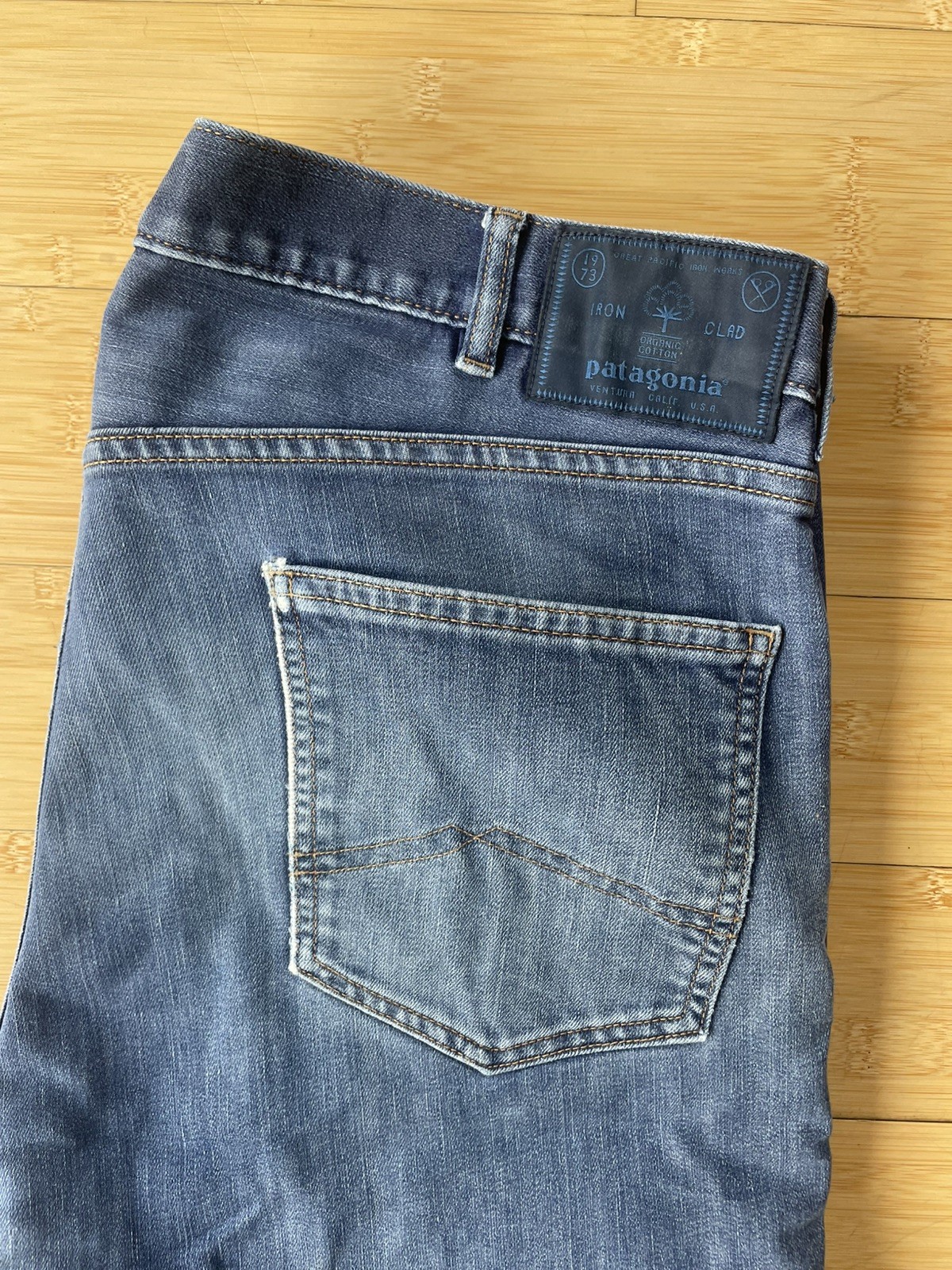 Patagonia Jeans Men 35×34 Performance Straight Dark Wash Organic Denim 5 Pocket