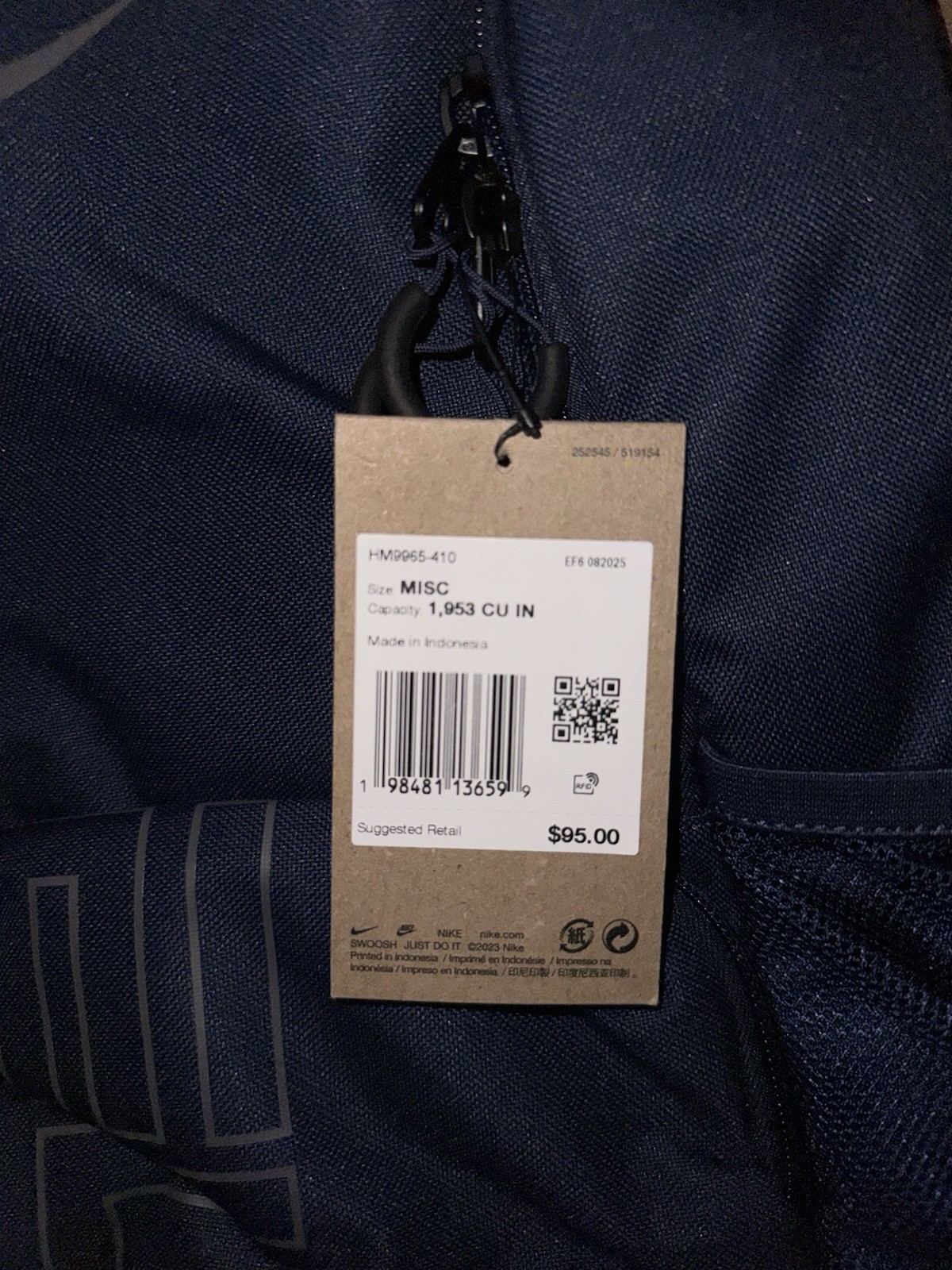 Nike Air Varsity Elite Hoops Backpack Navy Black NWT (32L) HM9965-410 Brand New