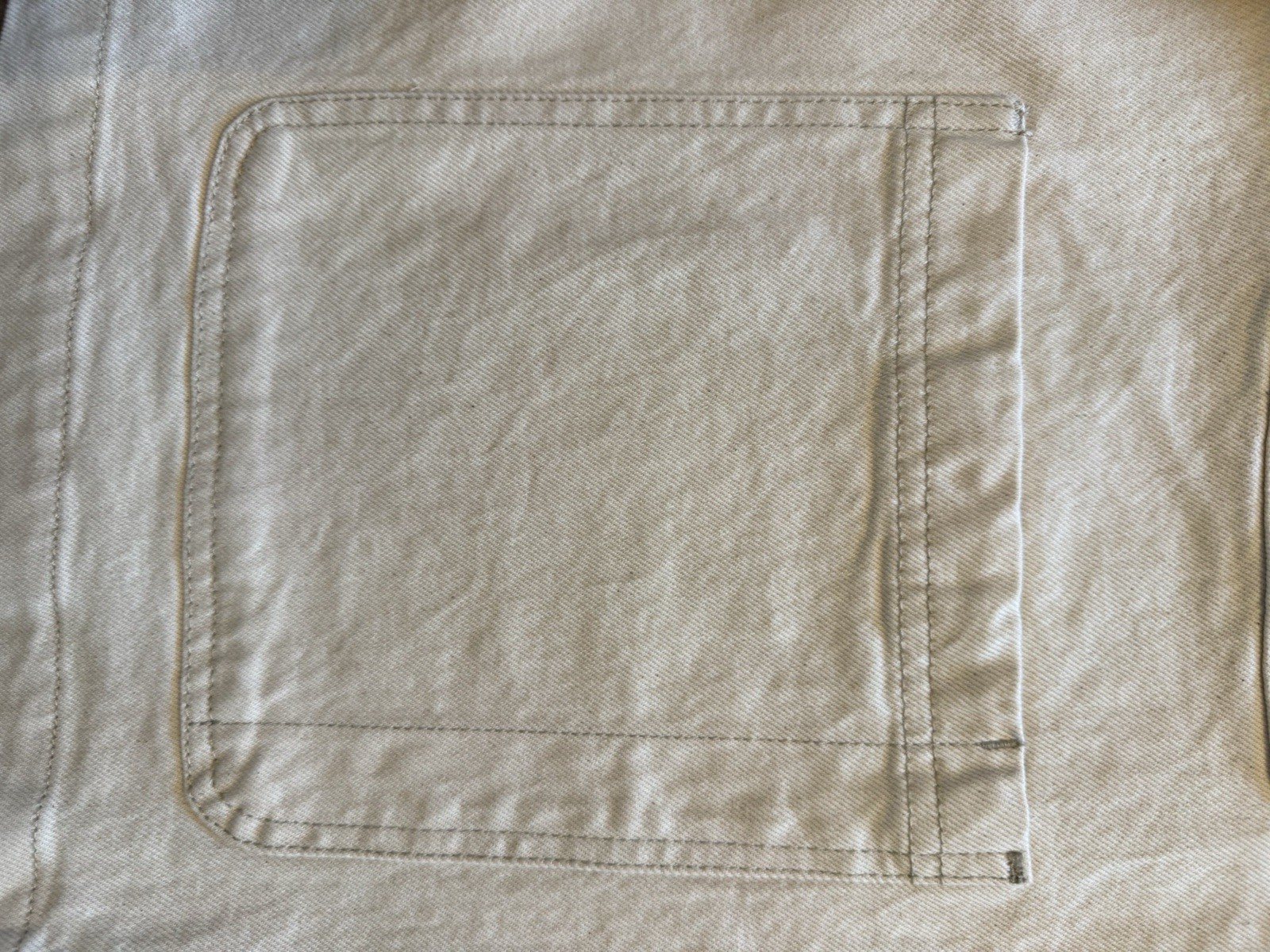 Free Assembly Men’s Canvas Barn Jacket Corduroy Collar Chore Coat Cream XL NWT