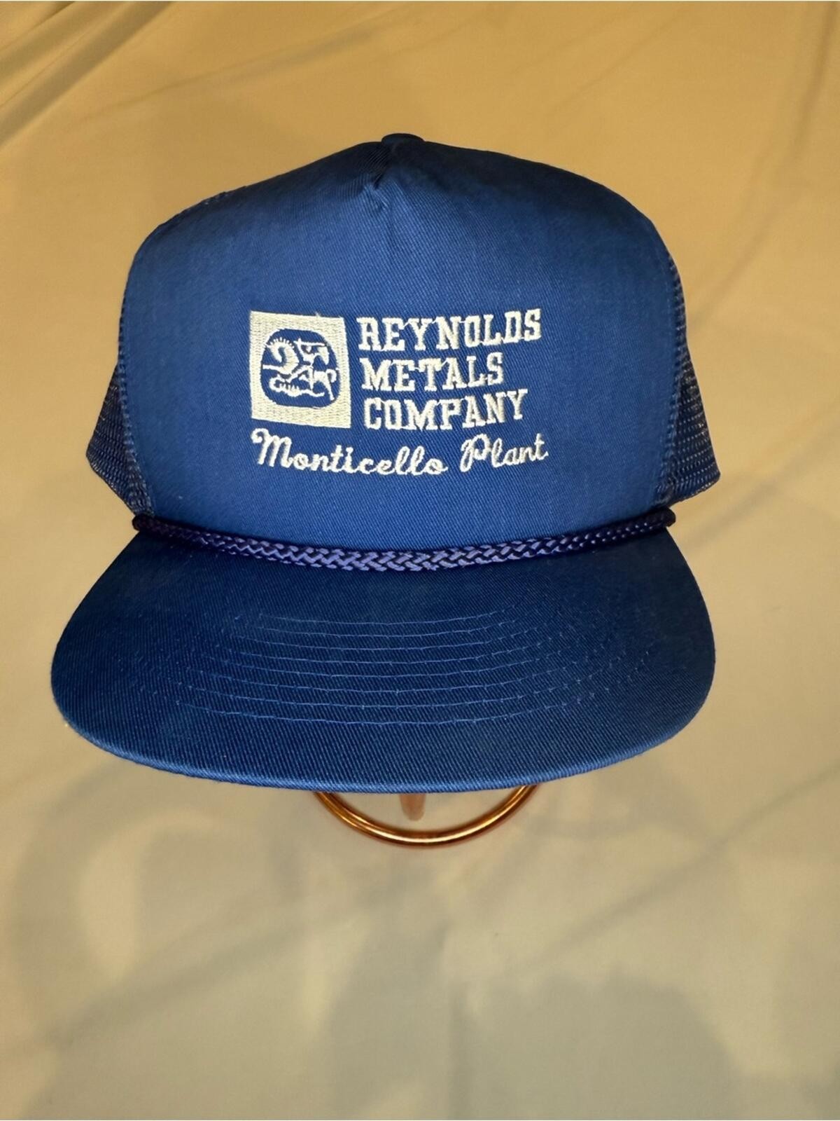 Vintage 1980s Reynolds Metals Monticello Plant Trucker Snapback Cap Cobra Caps