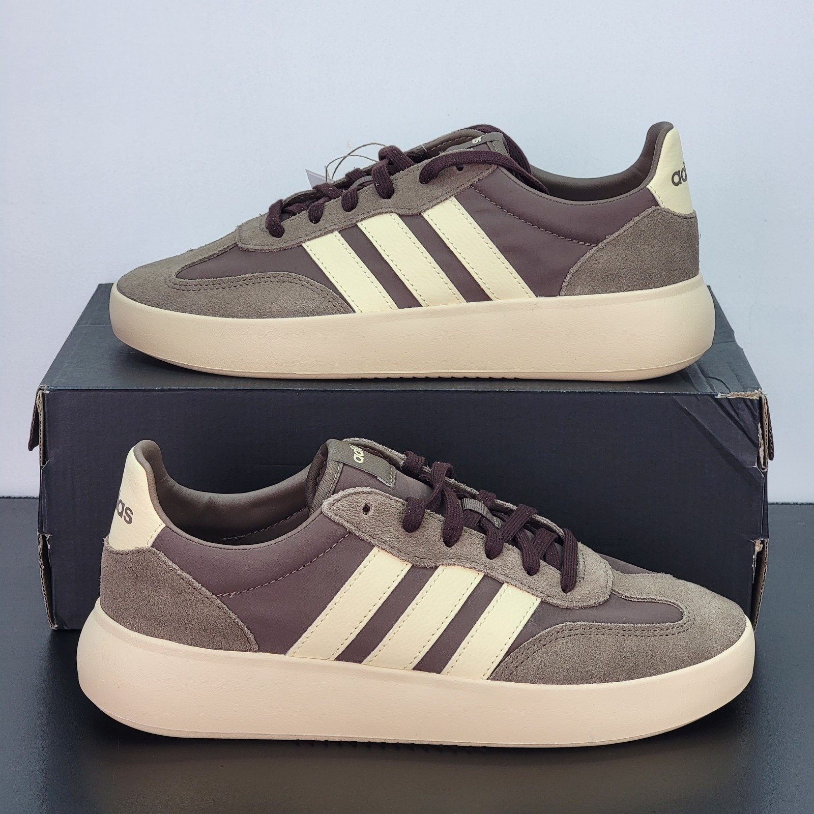 Adidas Barreda Men’s Size 7.5 Athletic Shoes Brown Footwear Casual Sneakers