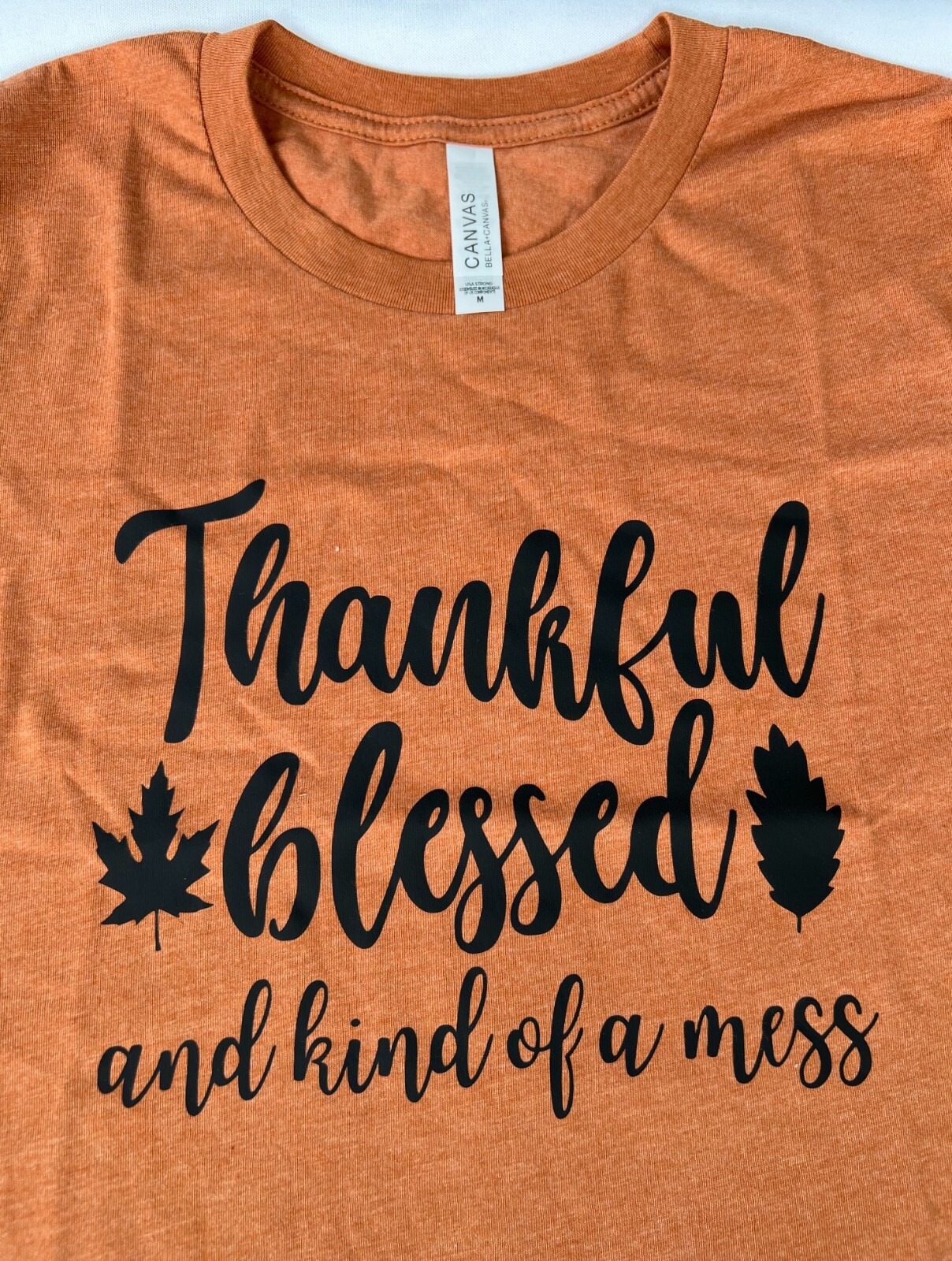 New Handmade Fall T-Shirts | Bella + Canvas & HTV | Various Fall Colors | Size M