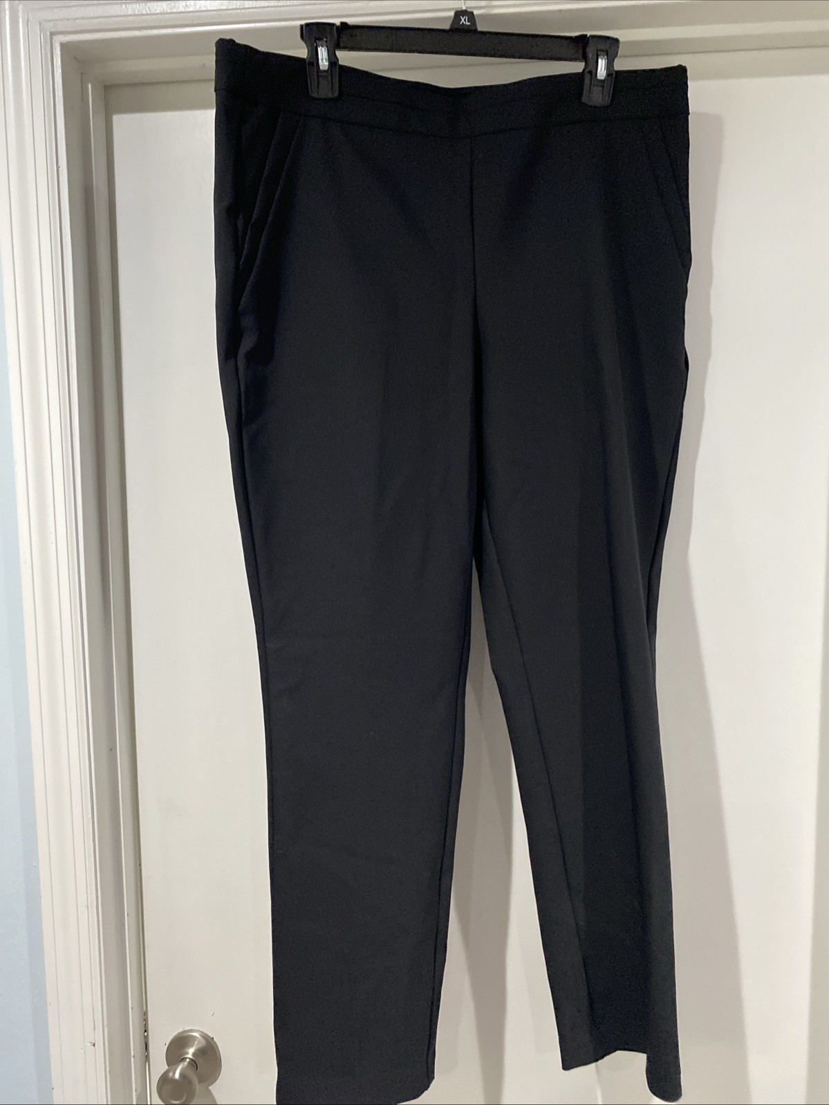 NWT Counterparts Pull On Black Pants Women’s Large Mid Rise Slim Leg