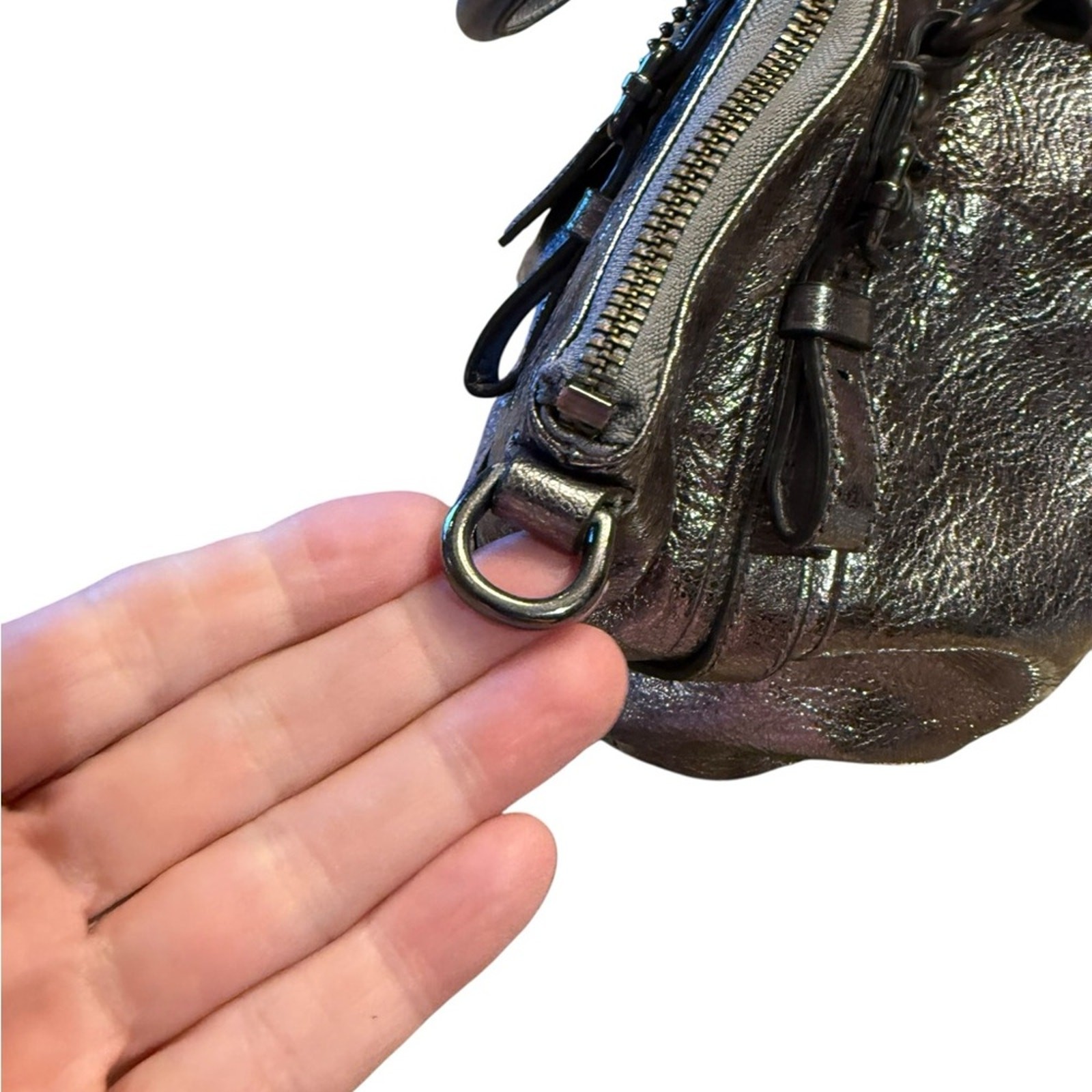 Coach Madison Sophia Satchel Shimmering Metallic Bag