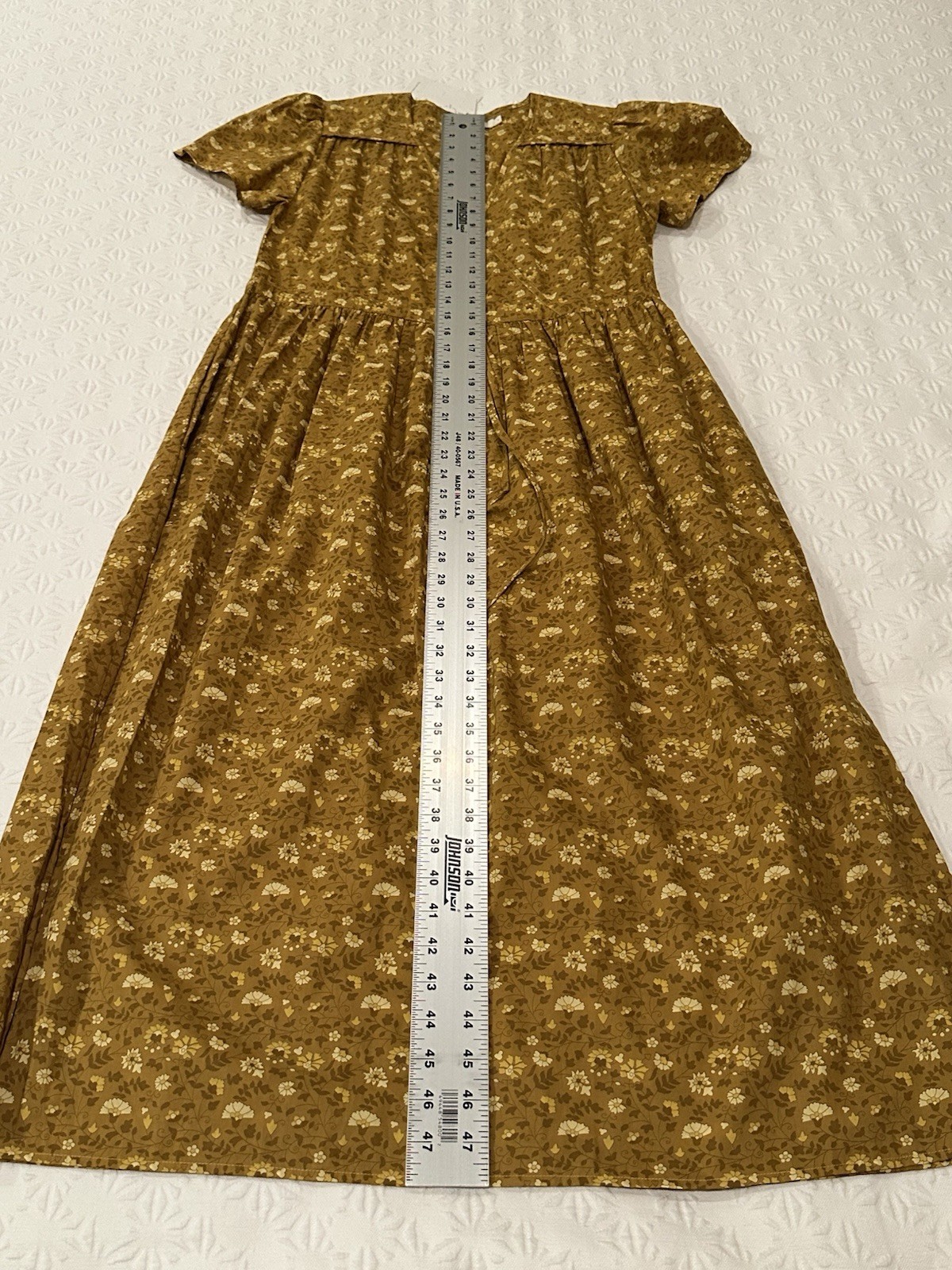 NWT Christy Dawn The Simple Dawn Midi Dress Sz S Pockets Goldenrod Floral $198