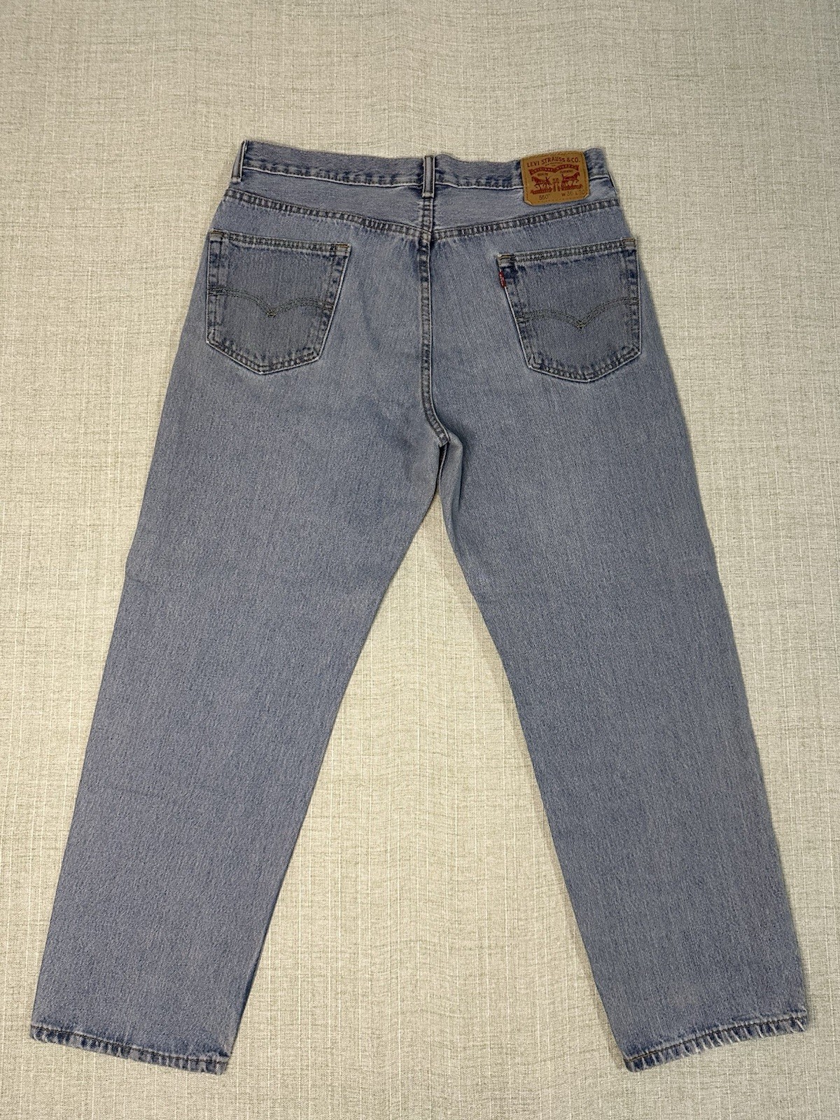 Levi’s 550 Relaxed Fit Medium Blue 100% Cotton Denim Jeans Men’s 36X30