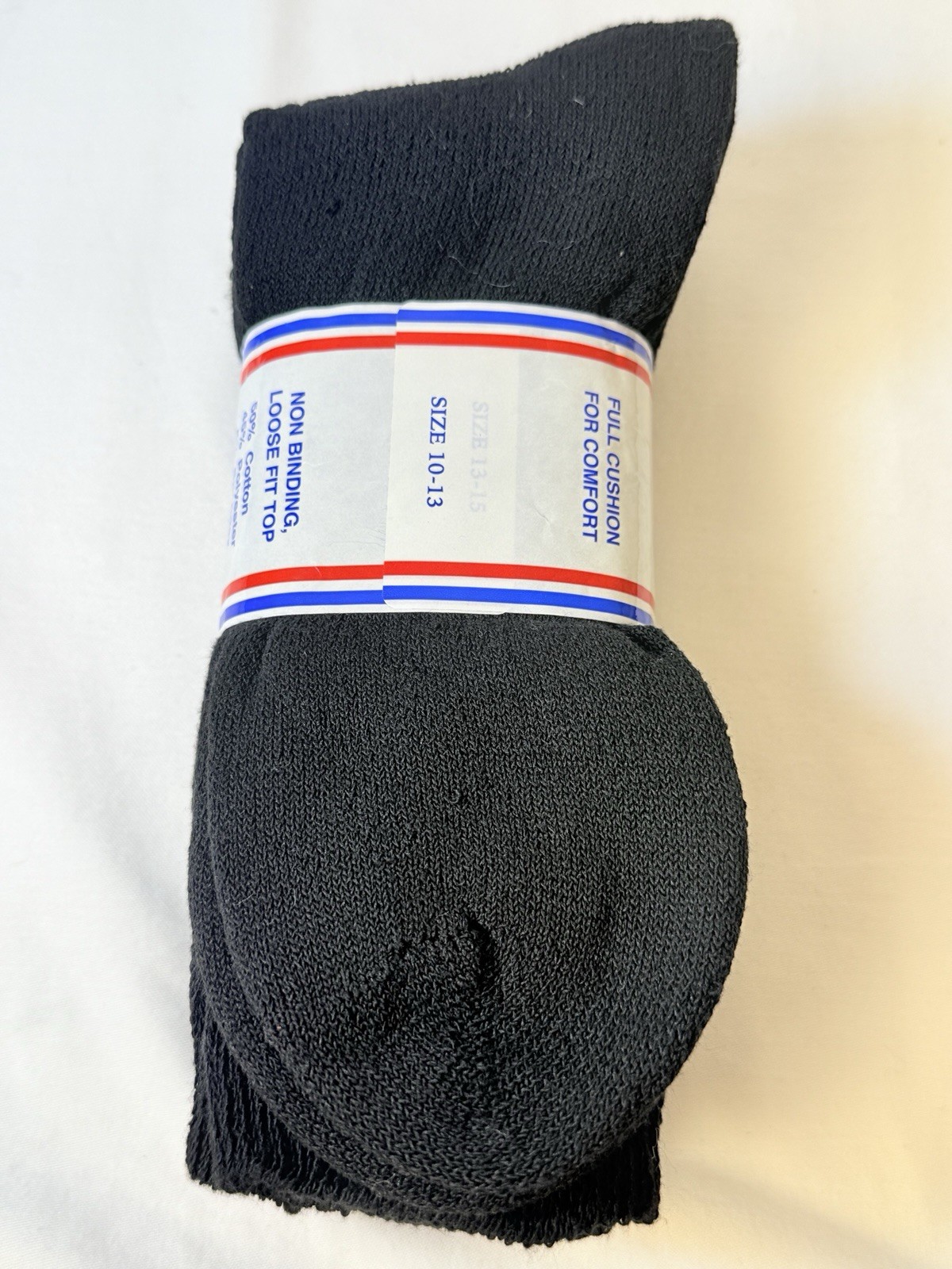 Six Pairs Physicians Choice Diabetic Over The Calf Crew Socks Size 10-13