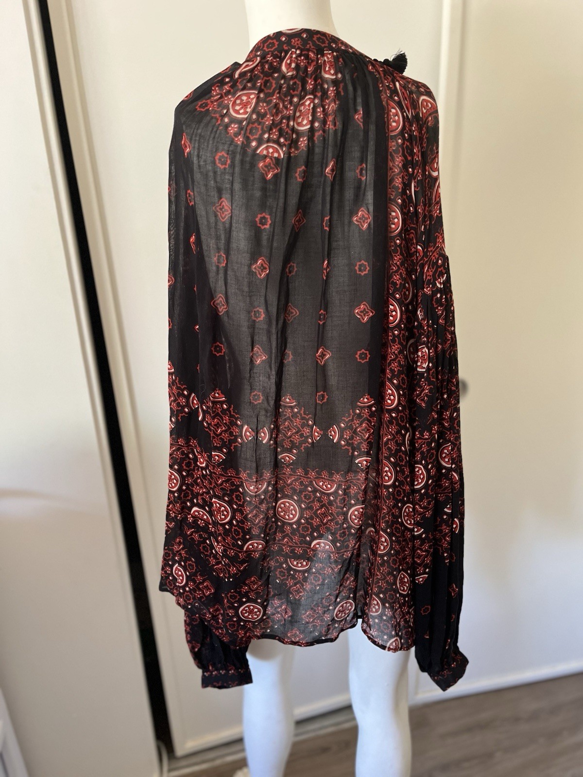 NWOT SAINT LAURENT Oversized Blouse Top O/S $1200 Pristine
