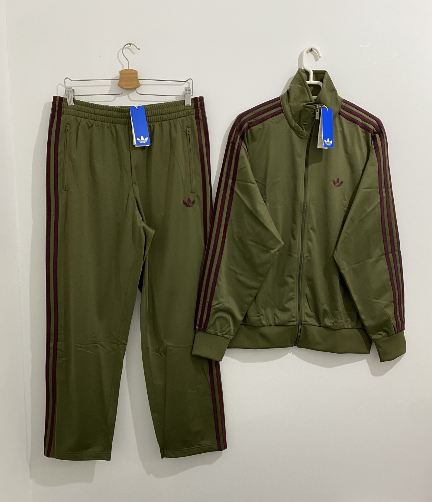 Adidas Originals Classics Firebird Tracksuit Focus Olive Maroon Size XL