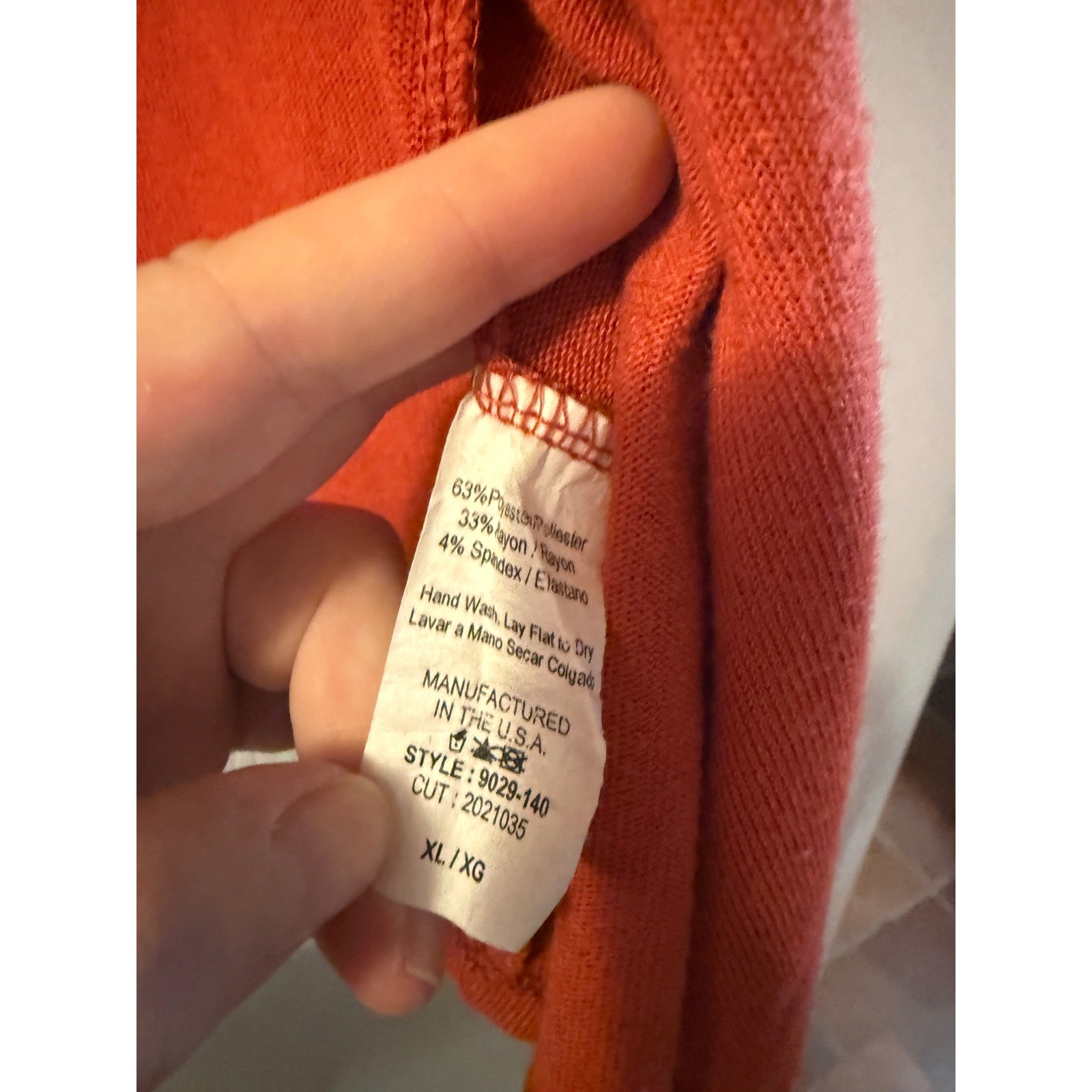 41 Hawthorn Womens XL Orange Open Front Draped Waterfall Cardigan 9029-140