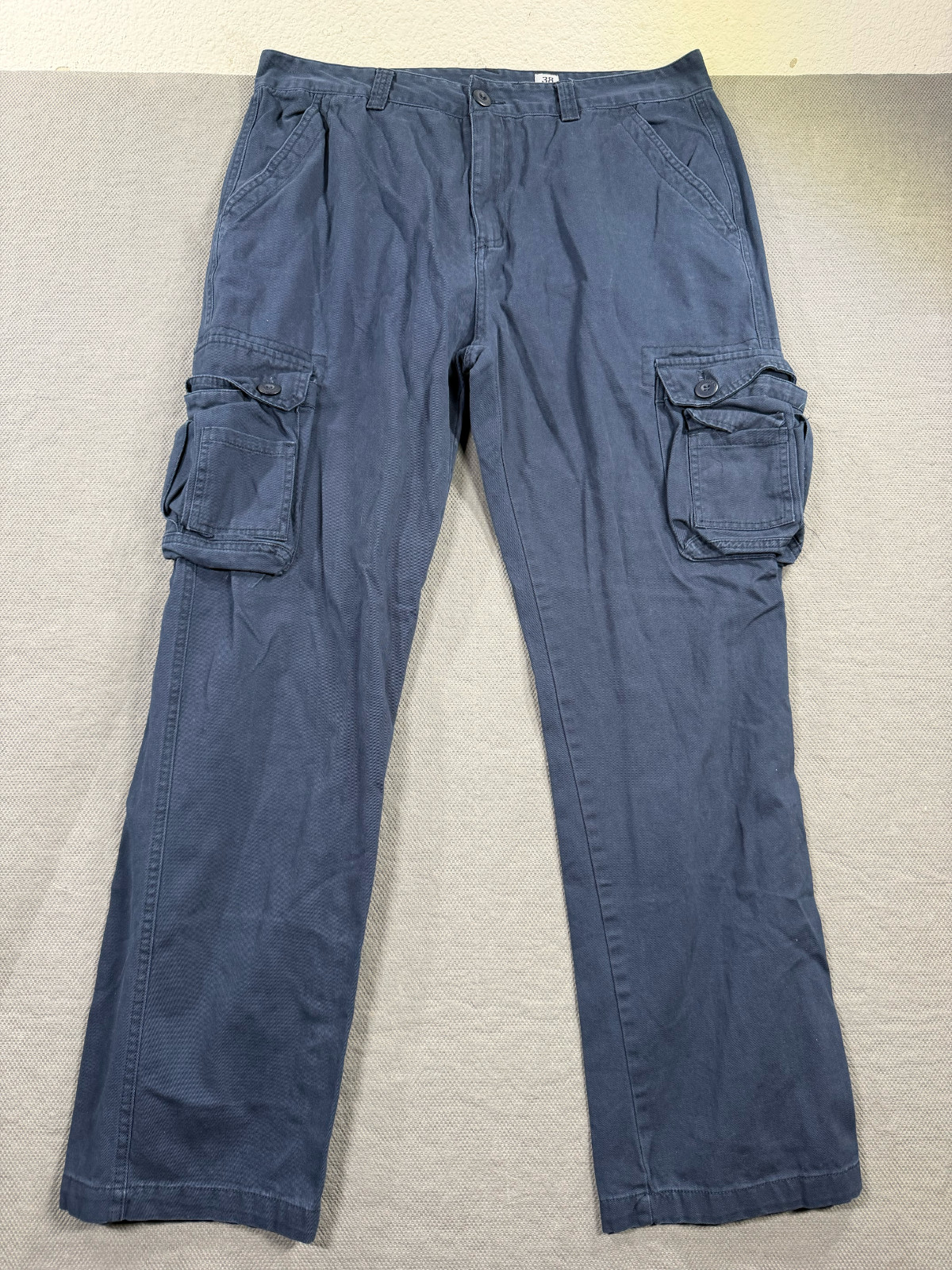 Must Way Pants Men Blue 38 Cargo Loose Military Paratrooper Tactical Y2K