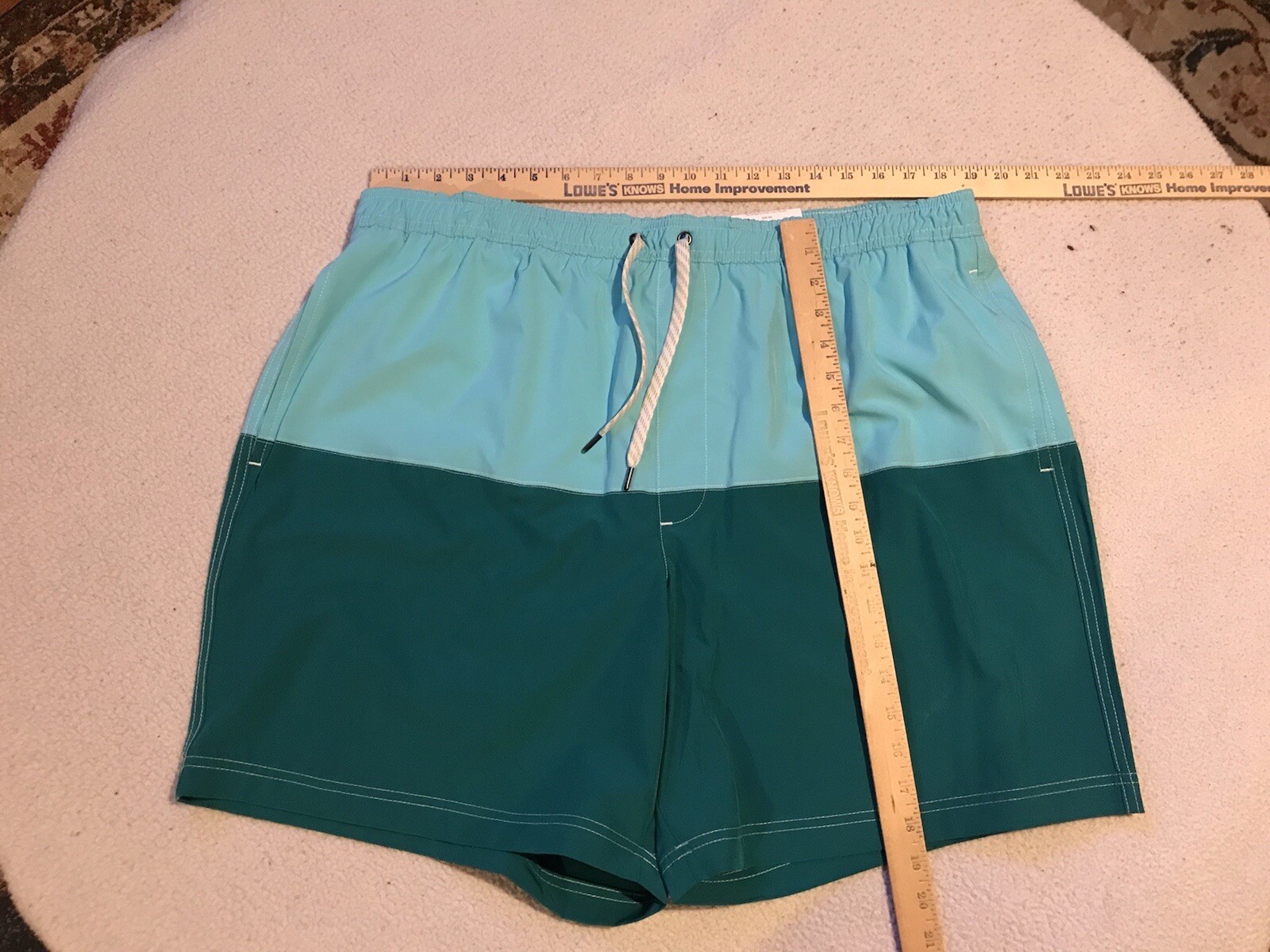 SONOMA Full Elastic Waistband Swim Trunks 2XL Blue On Blue Mesh Lined Men’s New