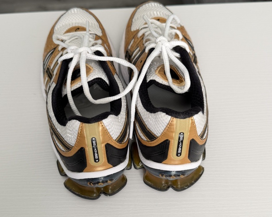 ASICS Gel Kinsei Gold White Black Running Shoes Women’s Size 9 Athletic Sneakers