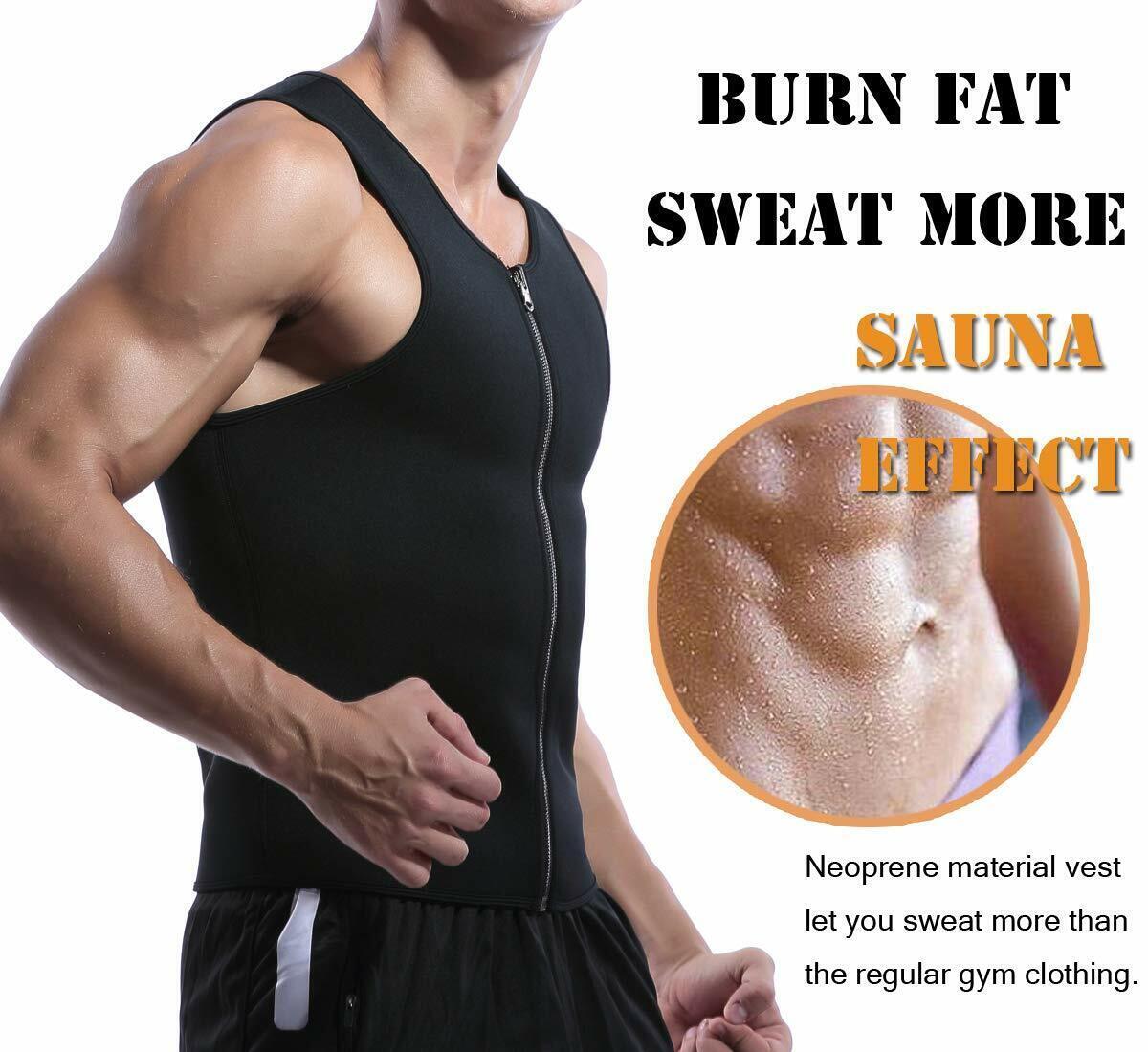 Zipper Gynecomastia Compression Tank Top for Men Sweat Vest Fitness Body Shaper