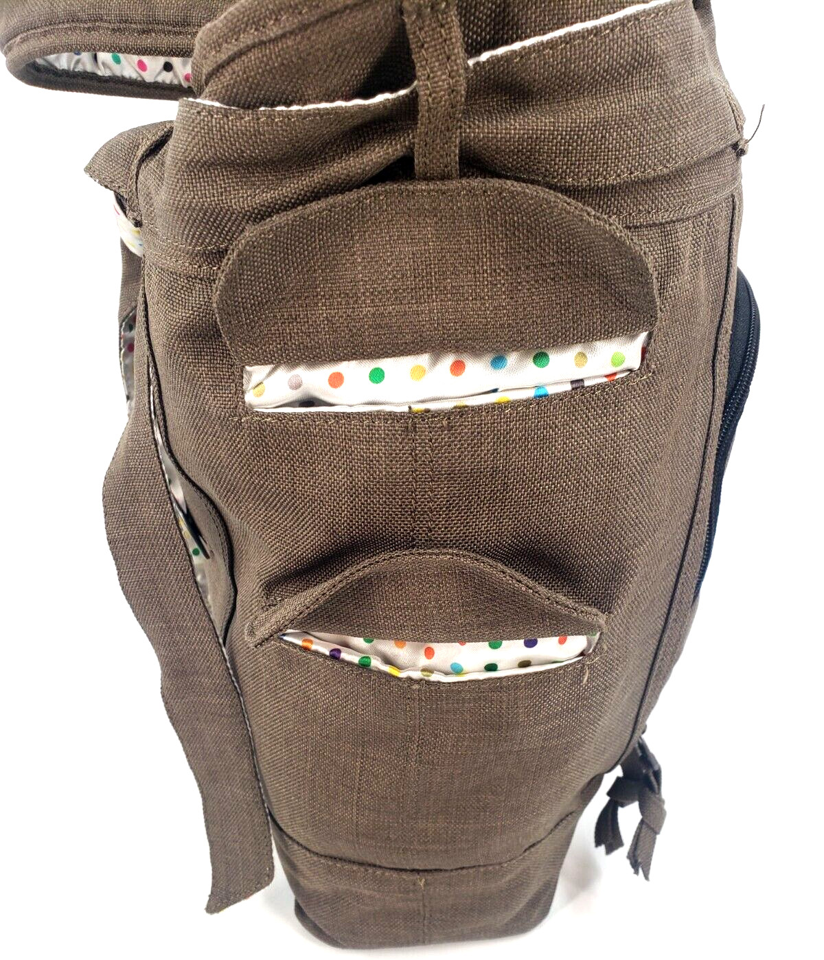 OGIO Womens Multi-Functional Laptop Bag Organizer Tote Bag Green Brown Polyester