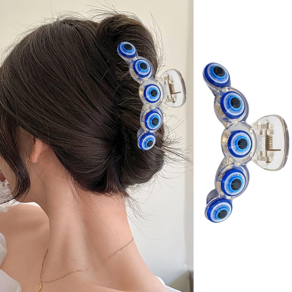 ROMODIYA Halloween Hair Clip, Large Acrylic Plastic 1 Count (Pack of 1), Blue