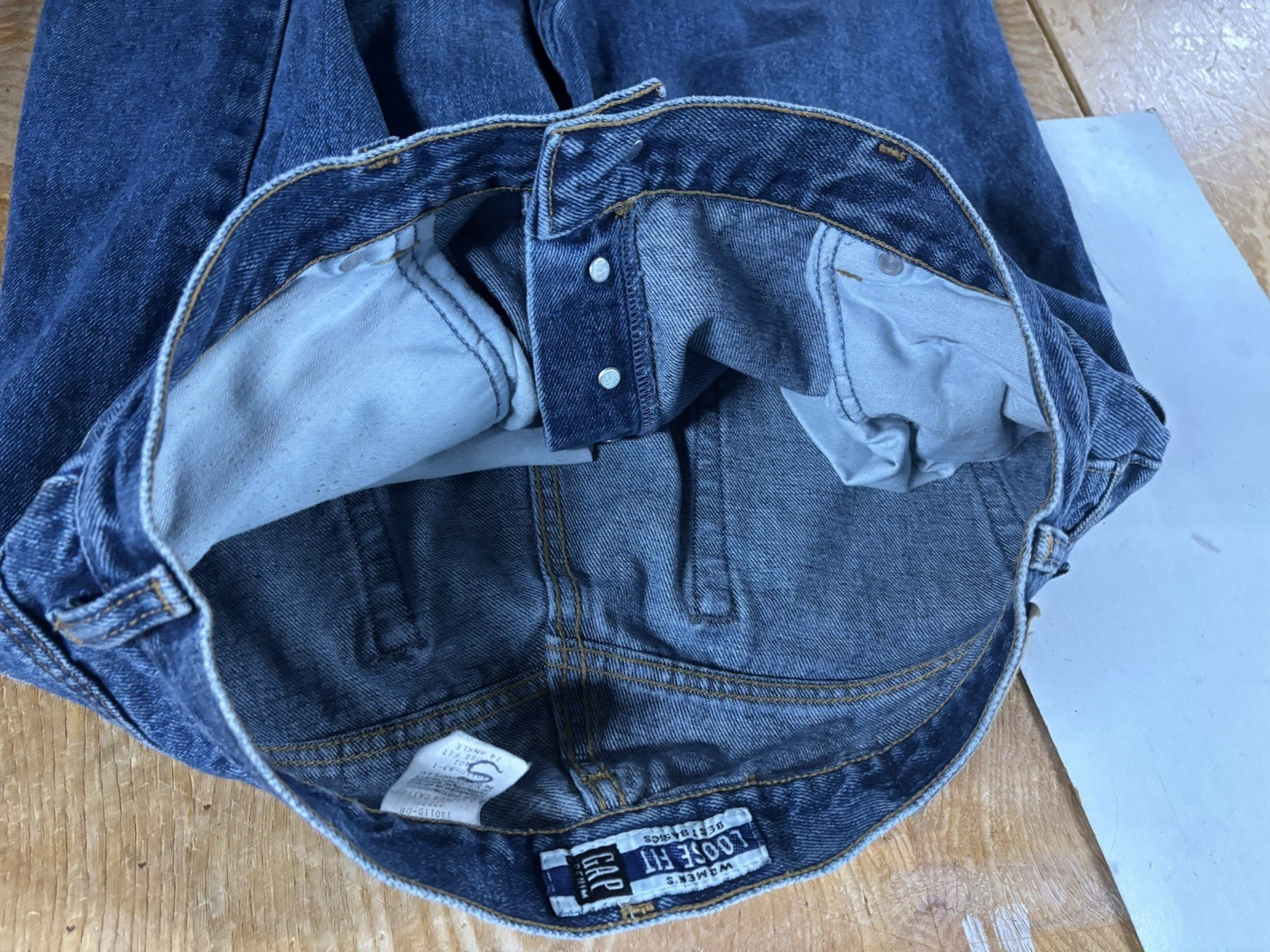 GAP Vtg 90s-Y2K Loose Fit Button-fly High-Rise Jeans Womens 14 A Mom Best Basics