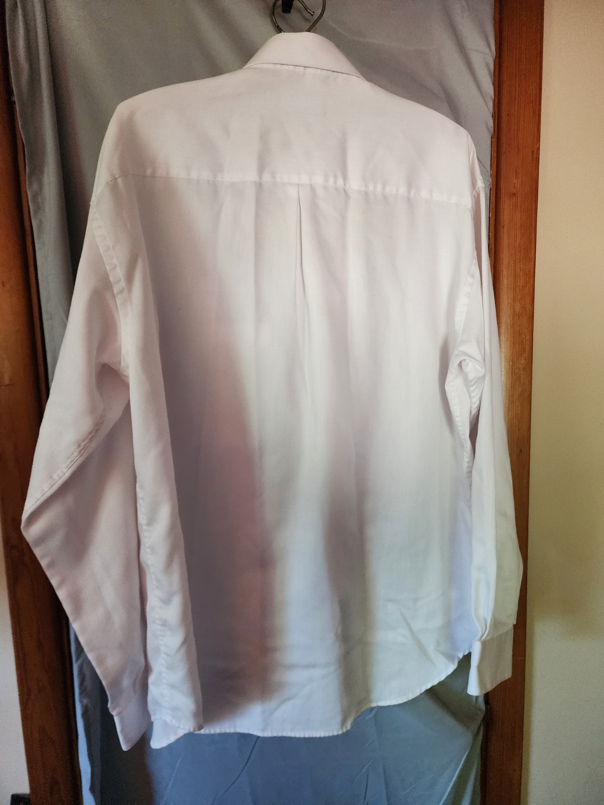 Crazy Horse Men’s White Solid Classic Fit Dress Shirt 15 1/2 34-35 Pockets