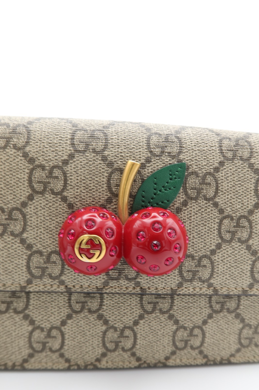 Gucci GG Supreme Monogram Mini Cherry Chain Bag