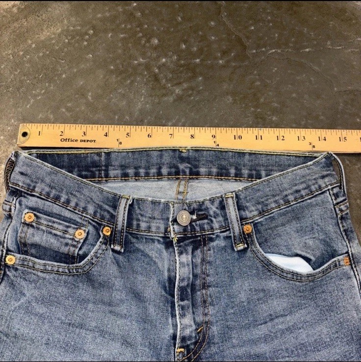 Levis 527 Jeans Mens 28×29 Blue Low Bootcut Western Cowboy American Denim READ