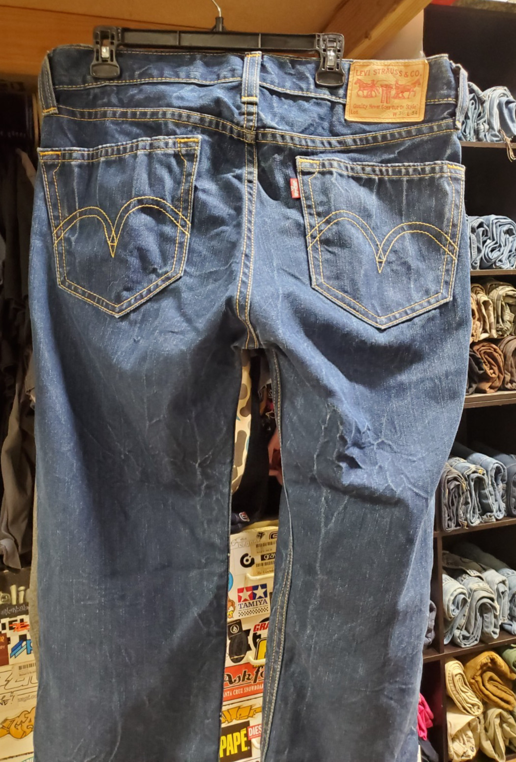 LEVI’S TYPE 1 Real Loose Jeans 36×34 Baggy Skate Indigo Blue Vtg Wide Leg