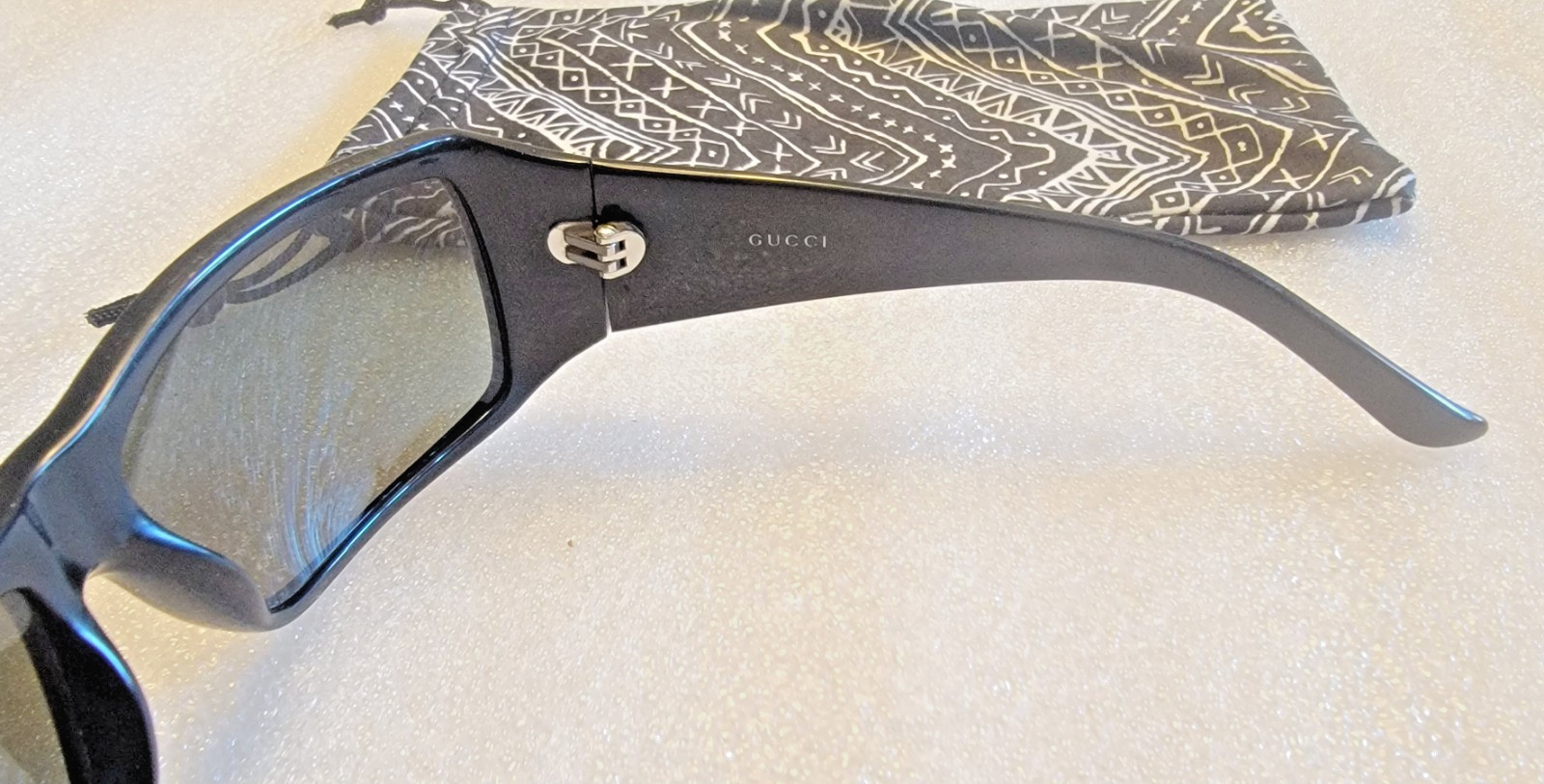 Gucci Sunglasses Black Square GG 1494/S 807 59-14-115mm Italy