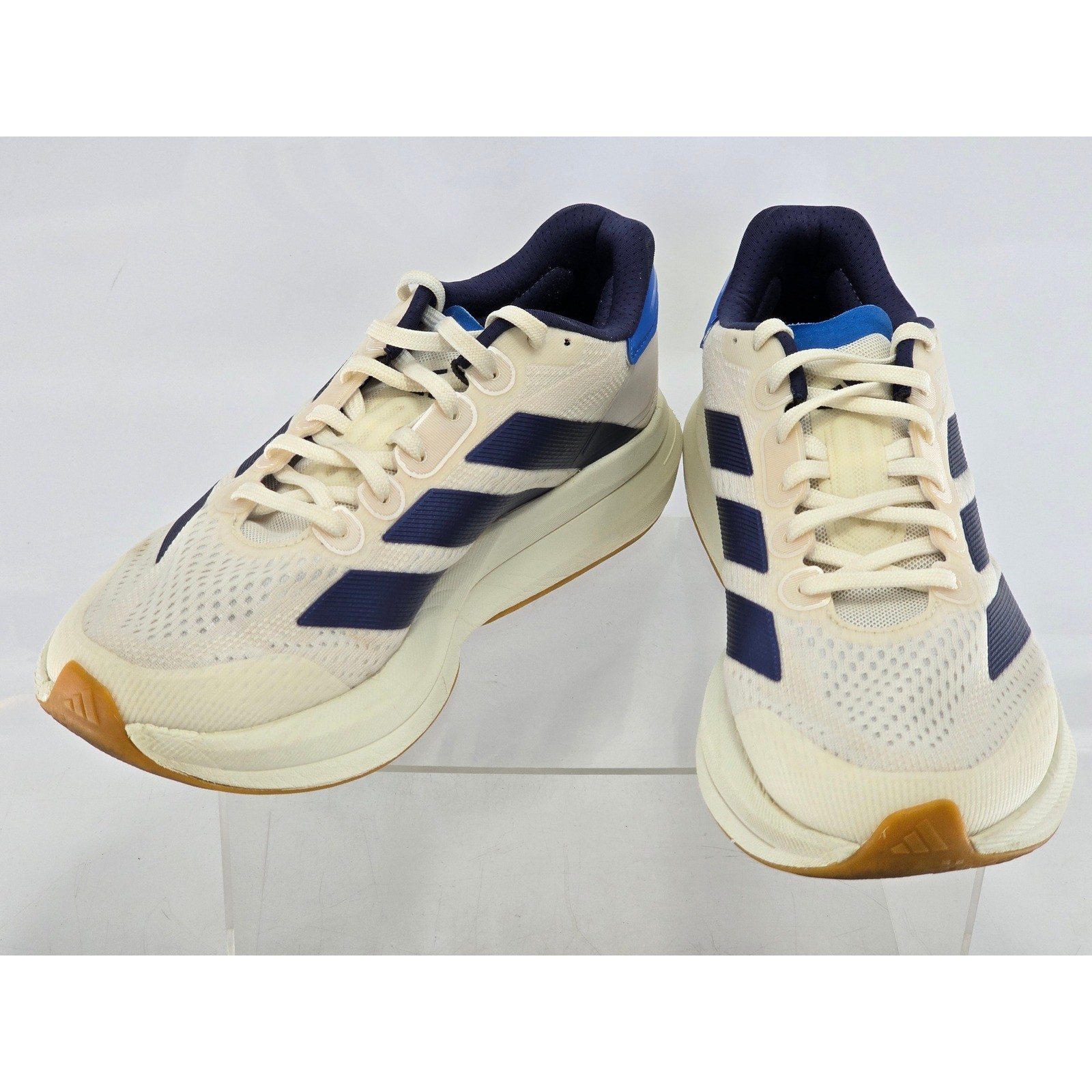 Adidas Duramo Speed 2 Running Shoes Mens 9.5 White Blue JP9223 – Excellent