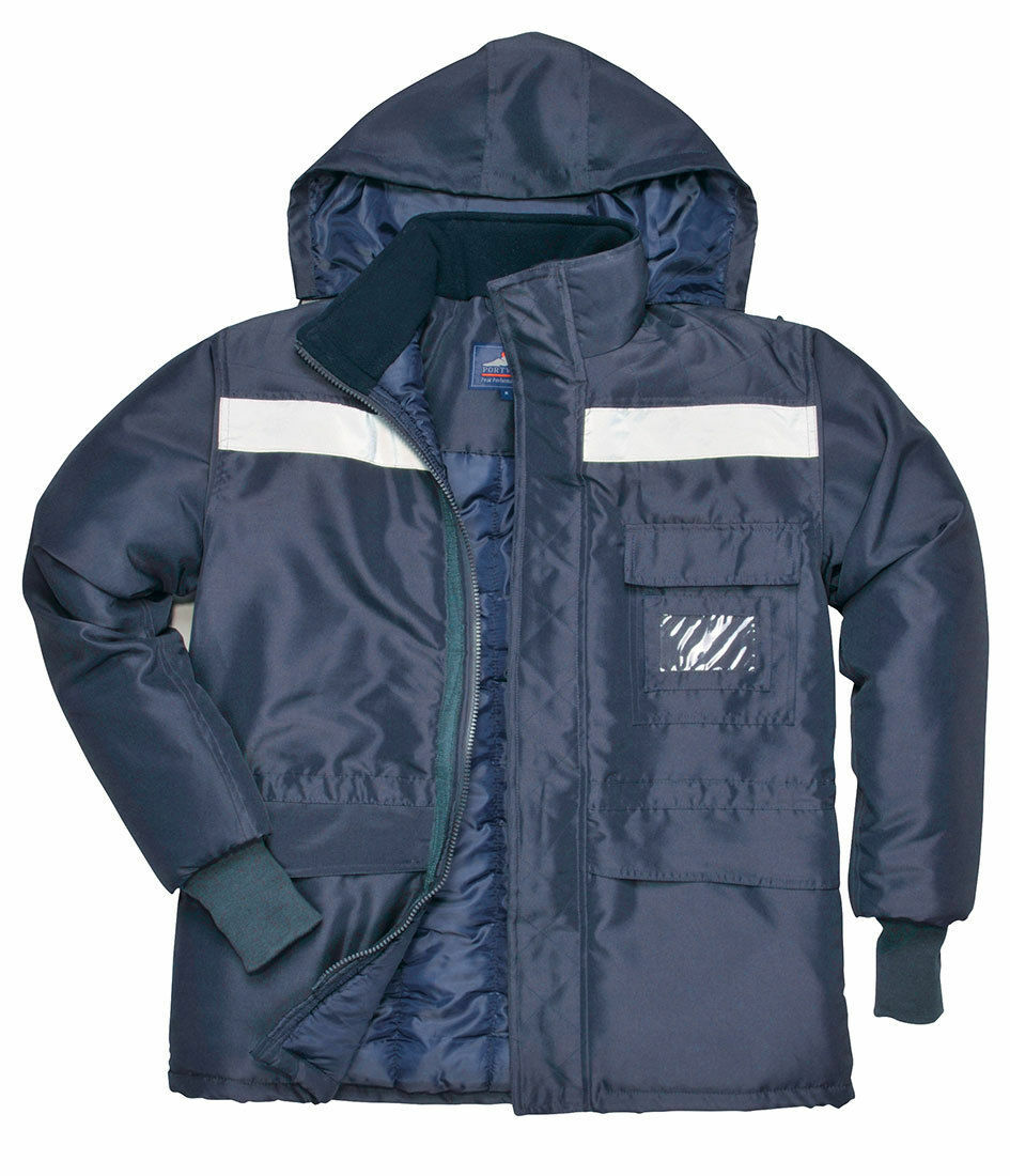 Portwest CS10 ColdStore Quilt Lined Polyester Reflective Hooded Safety Jacket