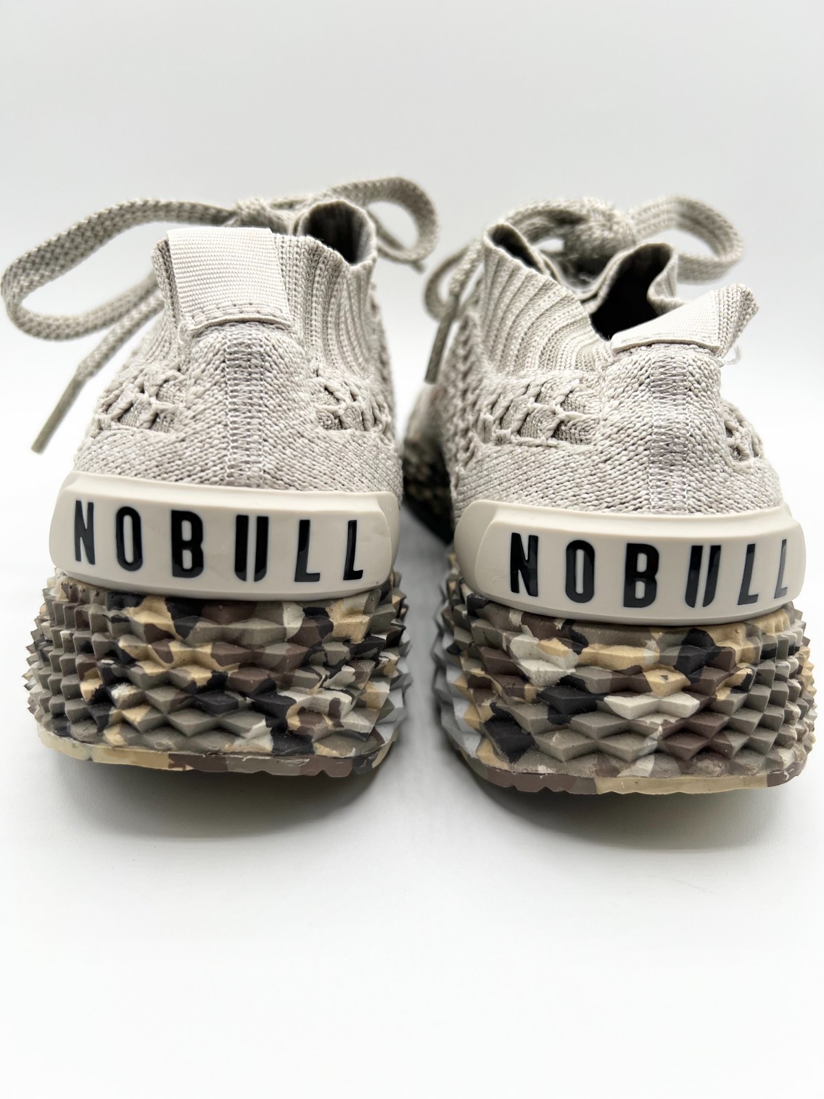 NoBull Allday Knit Sneakers /Trainers in Beige Camo UNISEX US Size M6 / W 7.5