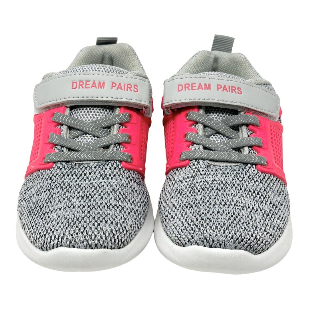 Dream Pairs Little Girl Fabric/Plastic Upper w/Strap Grey/Pink Size 12