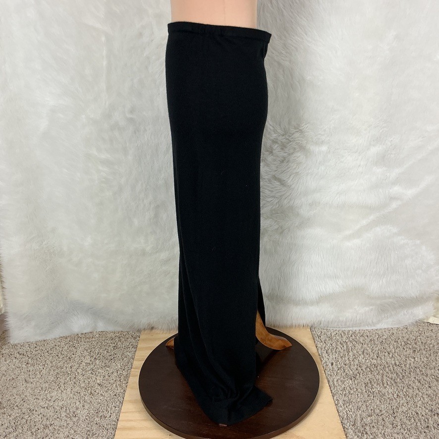 J. Crew 75 Spring Street Black Featherweight 100% Cashmere Column Skirt M