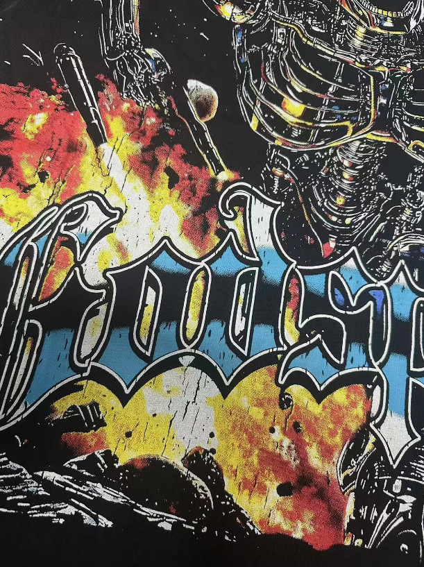 2025 NEW Godspeed Skeleton Space Warrior printing Tee Mens Cotton T-shirt