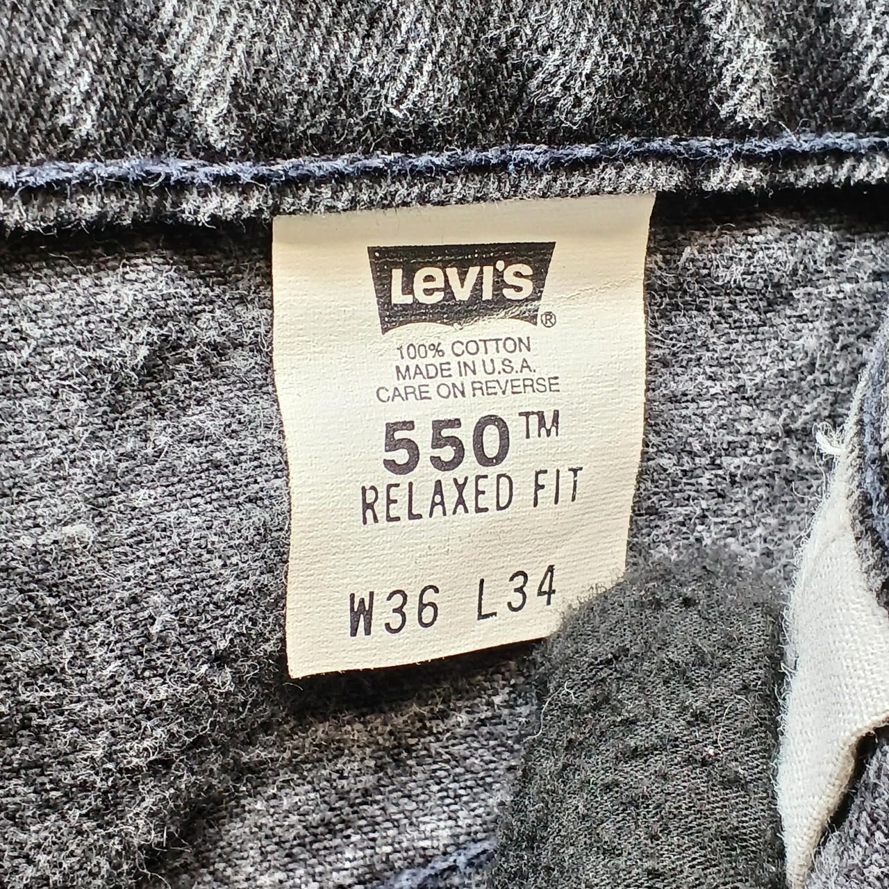 LEVI’S 550 Denim Pants Black 3634 Made in USA 585 1297 81790 Used