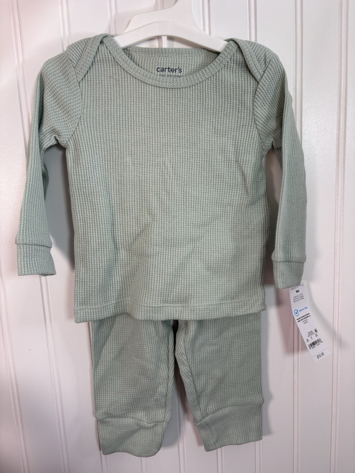 Carter’s Just One You Baby 2-piece Thermal Set Sage Green NB 3M 6M 9M 12M 18M